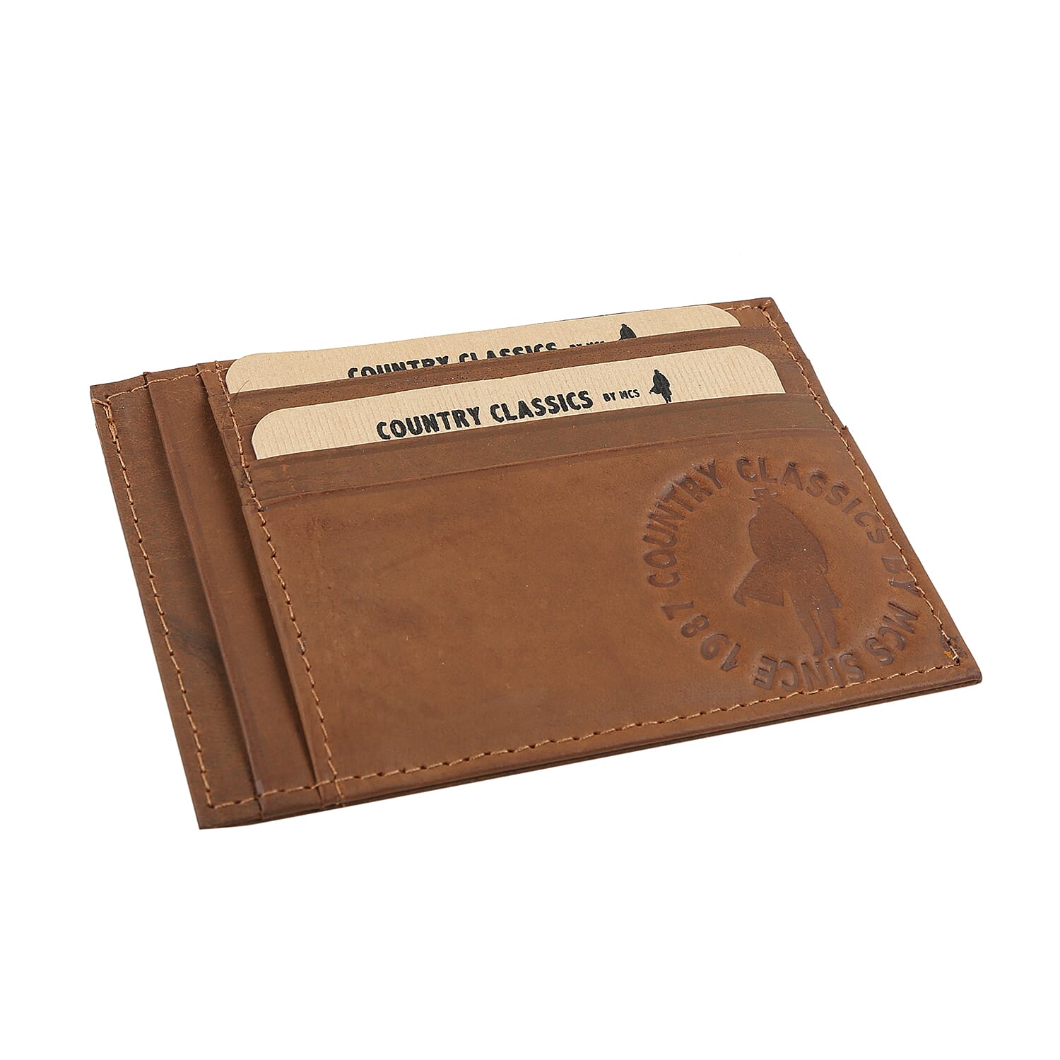 MCS Country Classics 100% Genuine Leather Wallet (10x8cm) - Cognac Colour