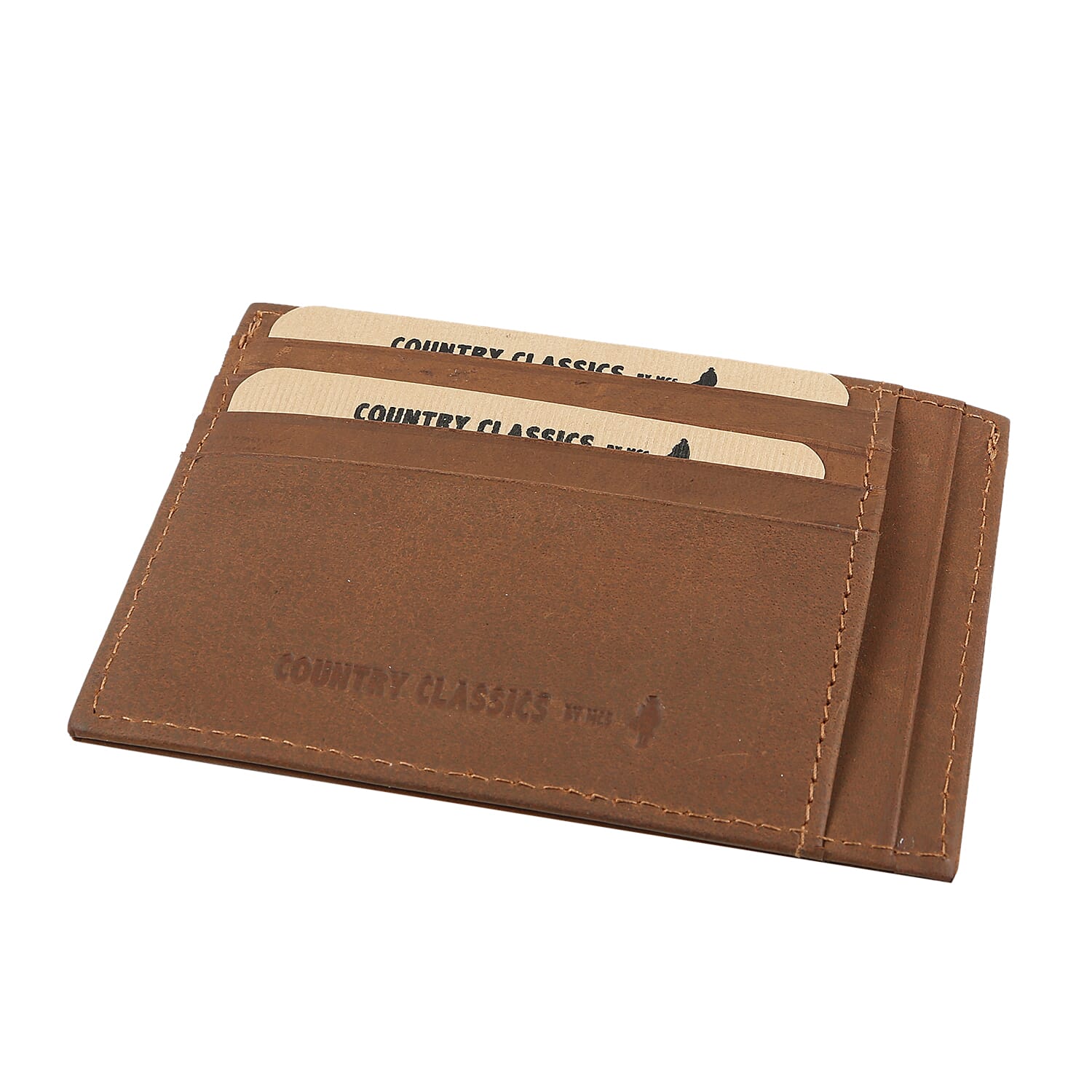 MCS Country Classics 100% Genuine Leather Wallet (10x8cm) - Cognac Colour