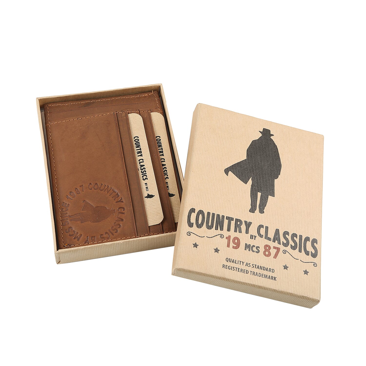 MCS Country Classics 100% Genuine Leather Wallet (10x8cm) - Cognac Colour