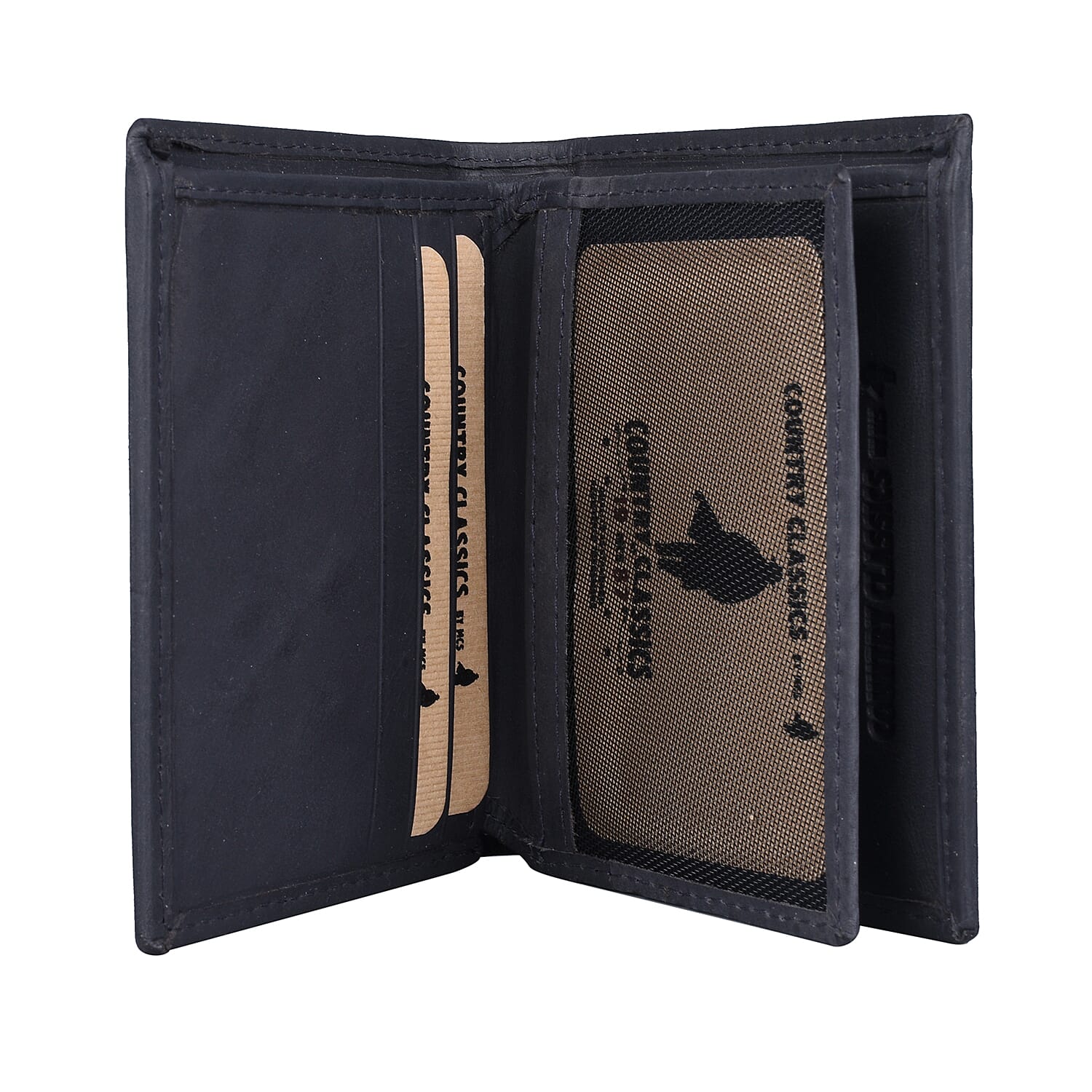 MCS Country Classics 100% Genuine Leather Wallet (10x9.5 Cm) - Dark Blue