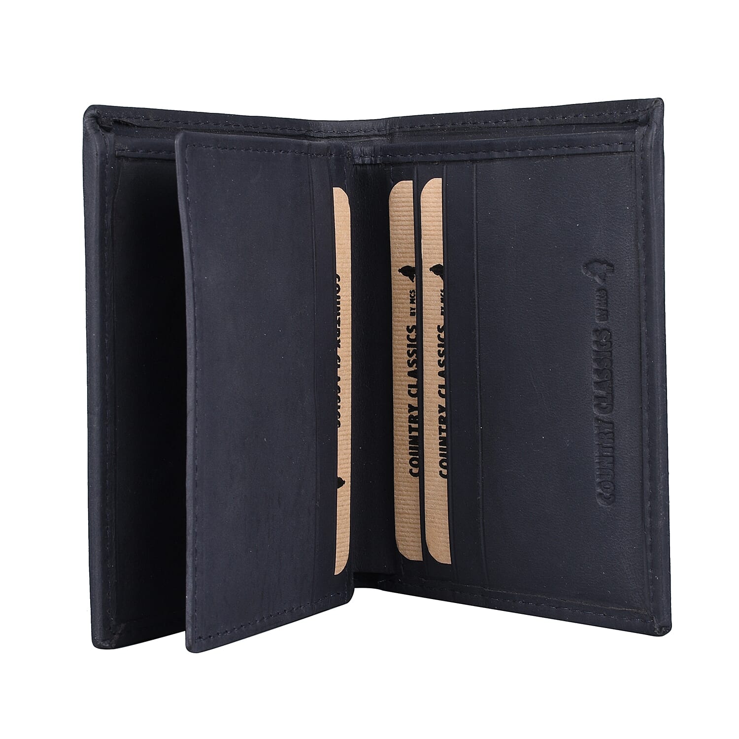 MCS Country Classics 100% Genuine Leather Wallet (10x9.5 Cm) - Dark Blue
