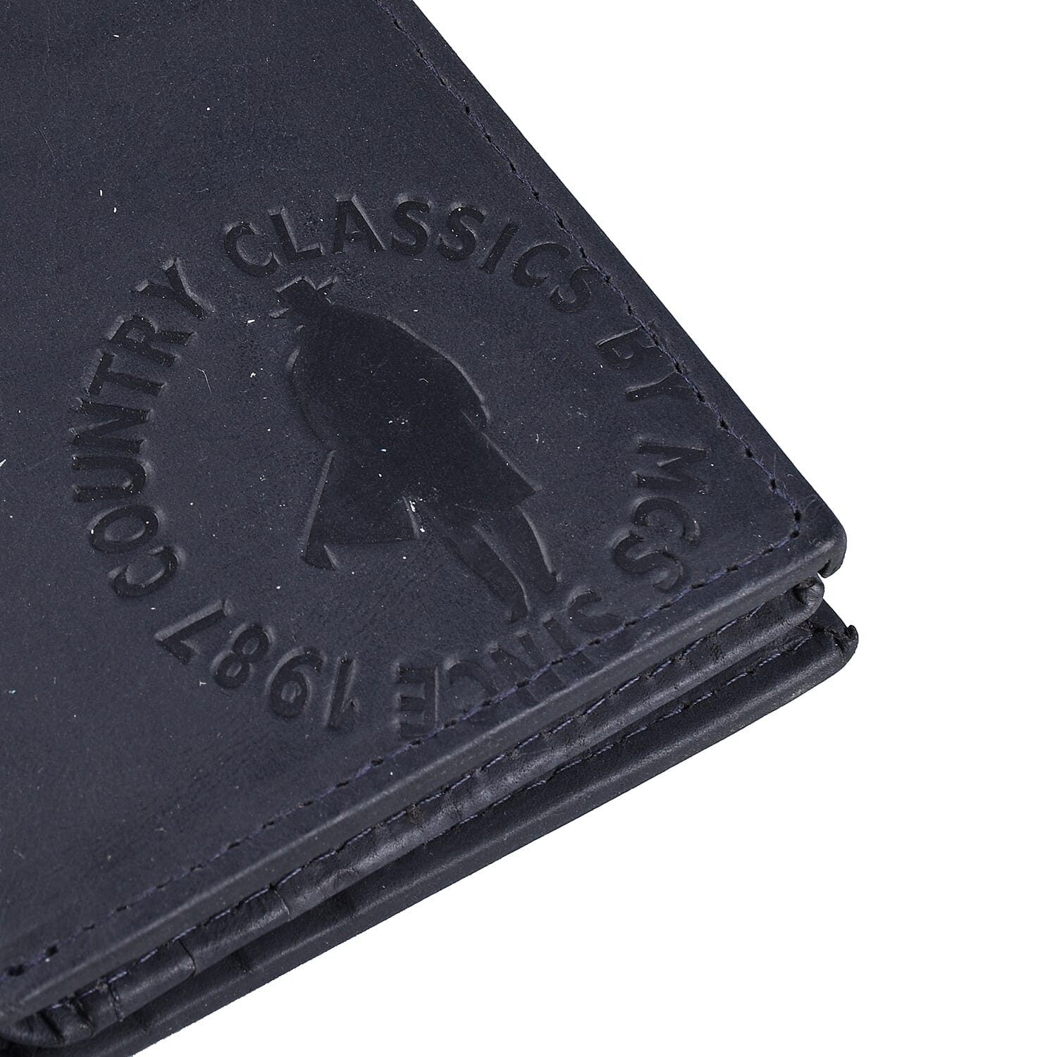 MCS Country Classics 100% Genuine Leather Wallet (10x9.5 Cm) - Dark Blue