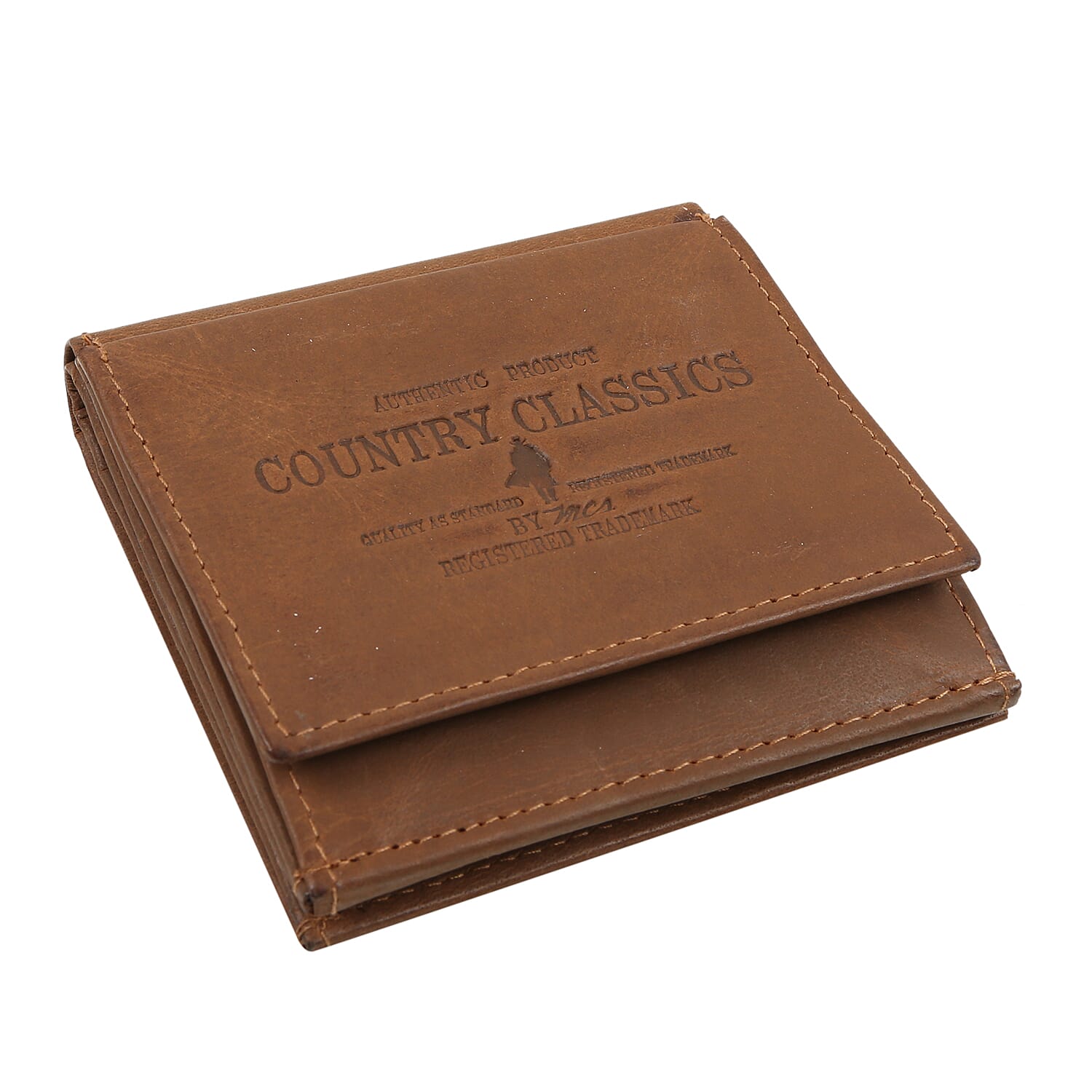 MCS Country Classics 100% Genuine Leather Wallet (9x10.5Cm) - Cognac Colour
