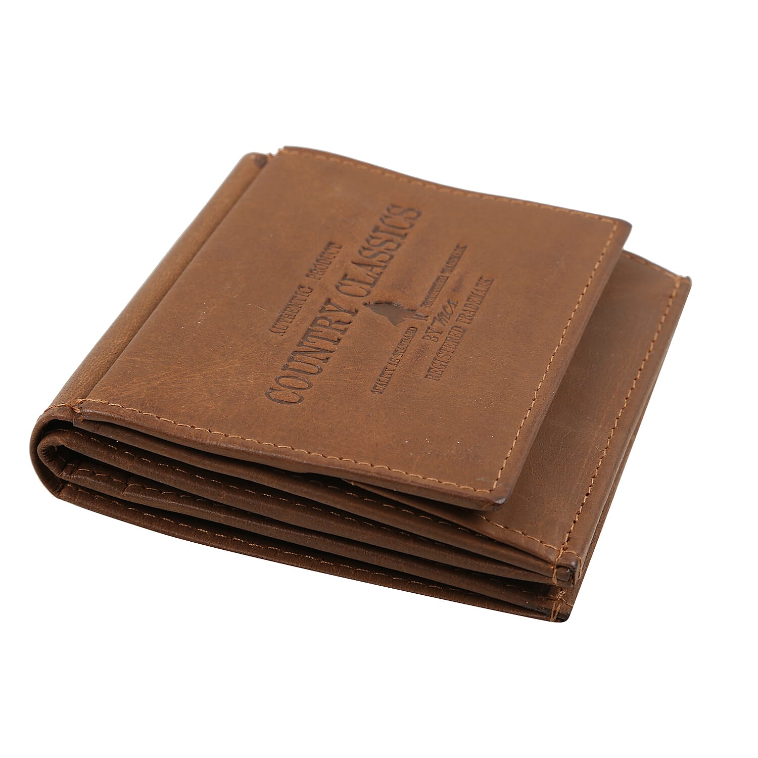 MCS Country Classics 100% Genuine Leather Wallet (9x10.5Cm) - Cognac Colour