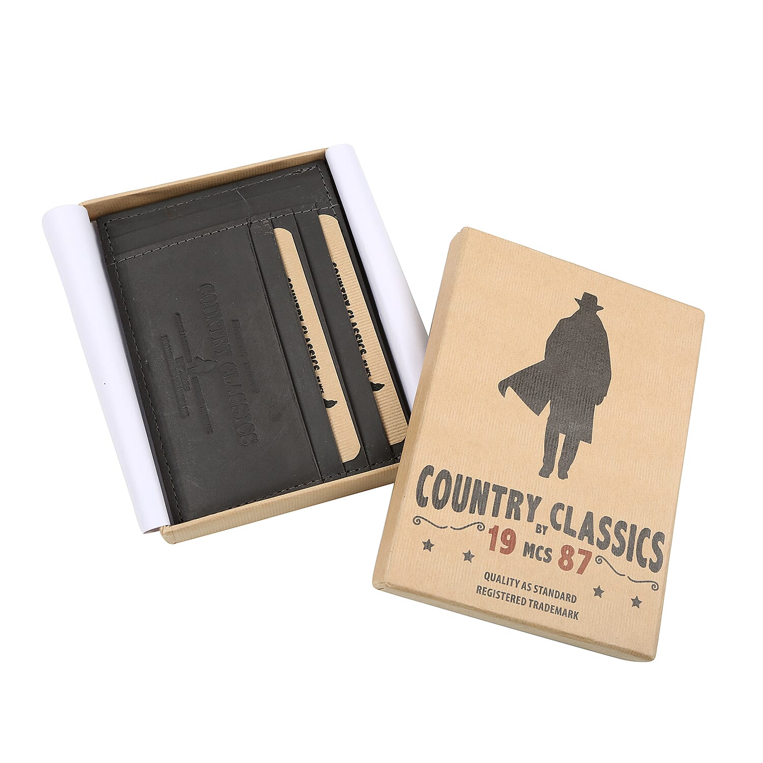 MCS Country Classics 100% Genuine Leather Wallet ( 13x9.5 Cm) - Dark Grey