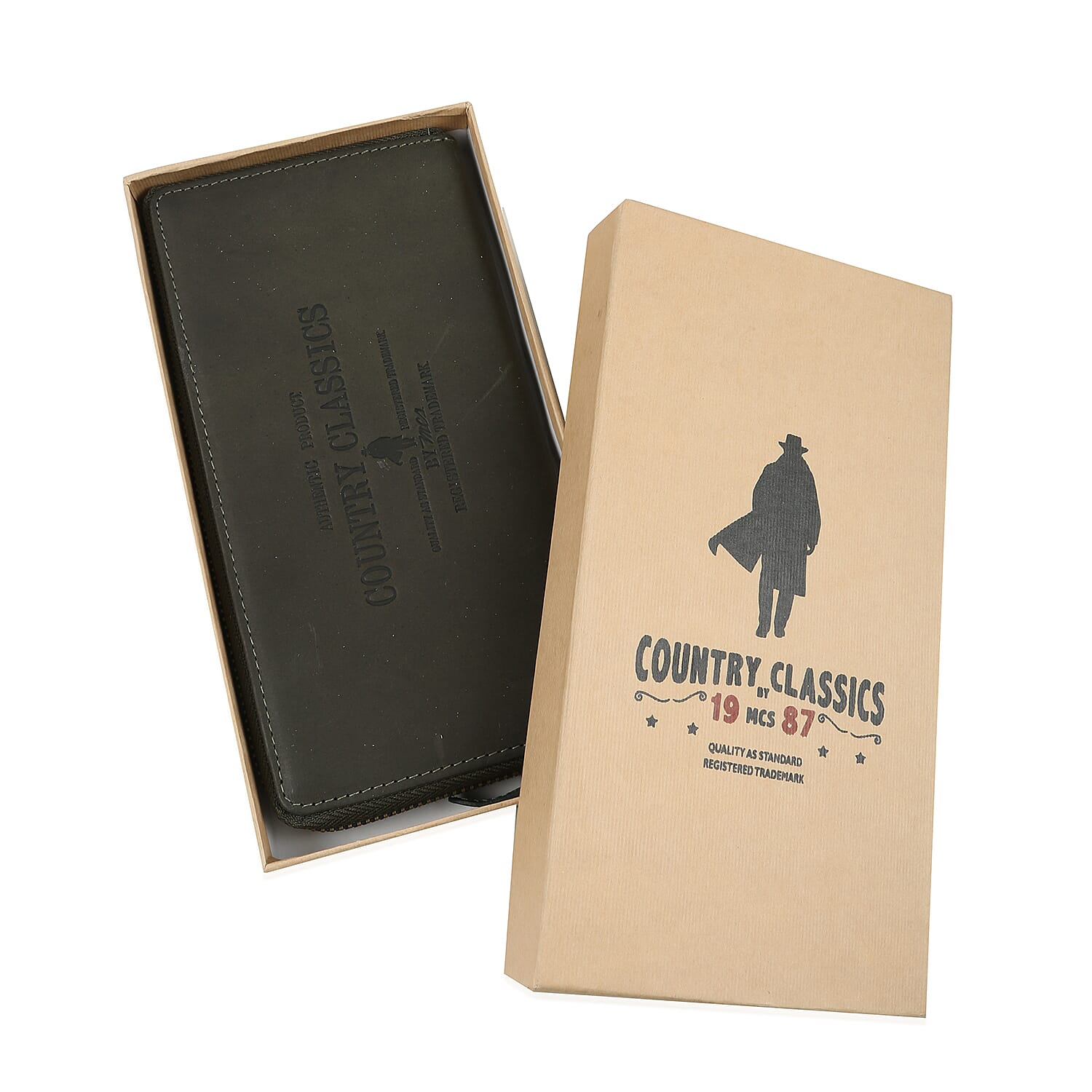 MCS Country Classics 100% Genuine Leather Wallet (20x10x2 Cm) - Dark Green