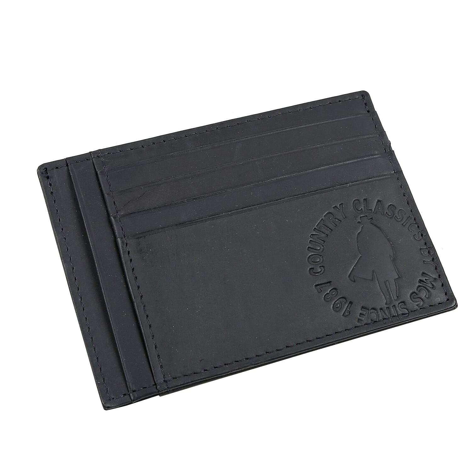 MCS Country Classics 100% Genuine Leather Wallet (8x11cm) - Dark Blue