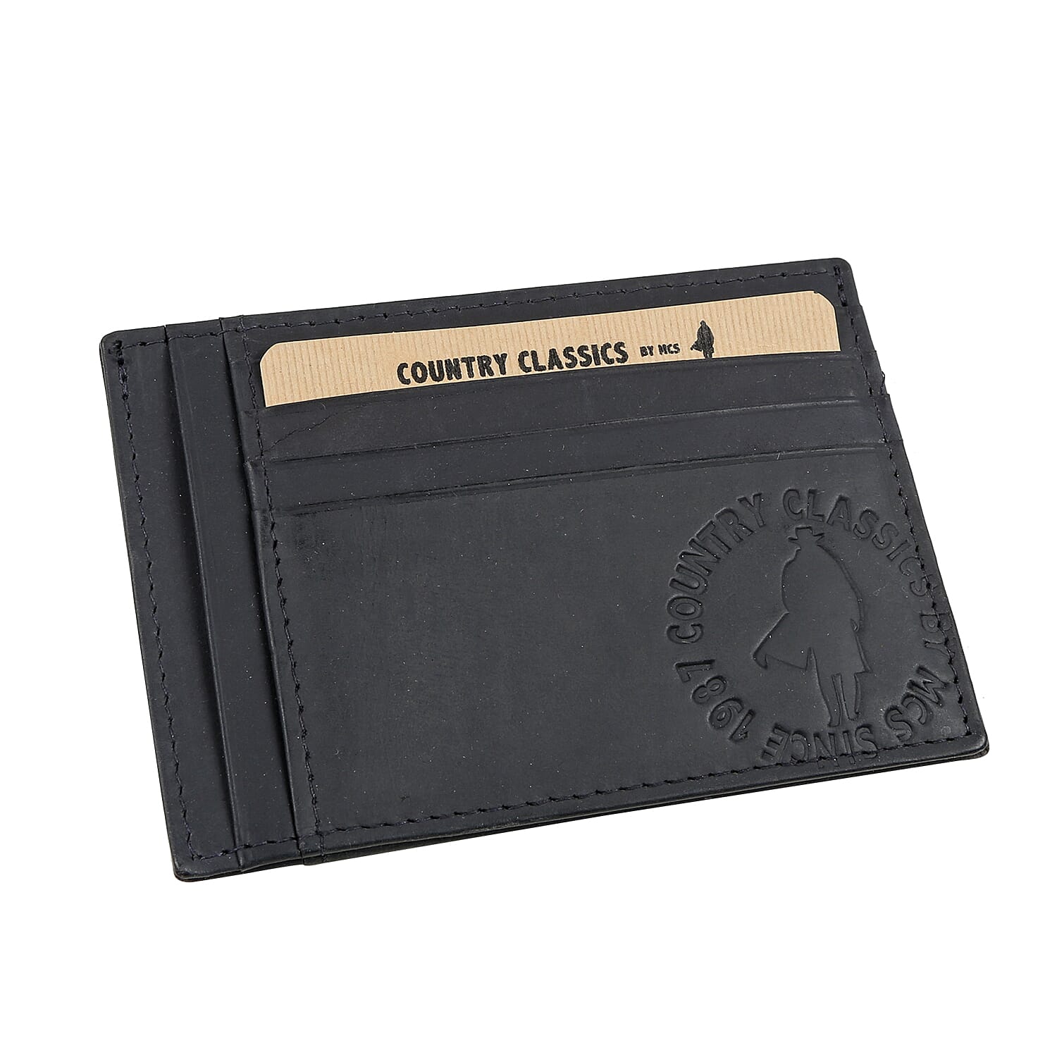 MCS Country Classics 100% Genuine Leather Wallet (8x11cm) - Dark Blue