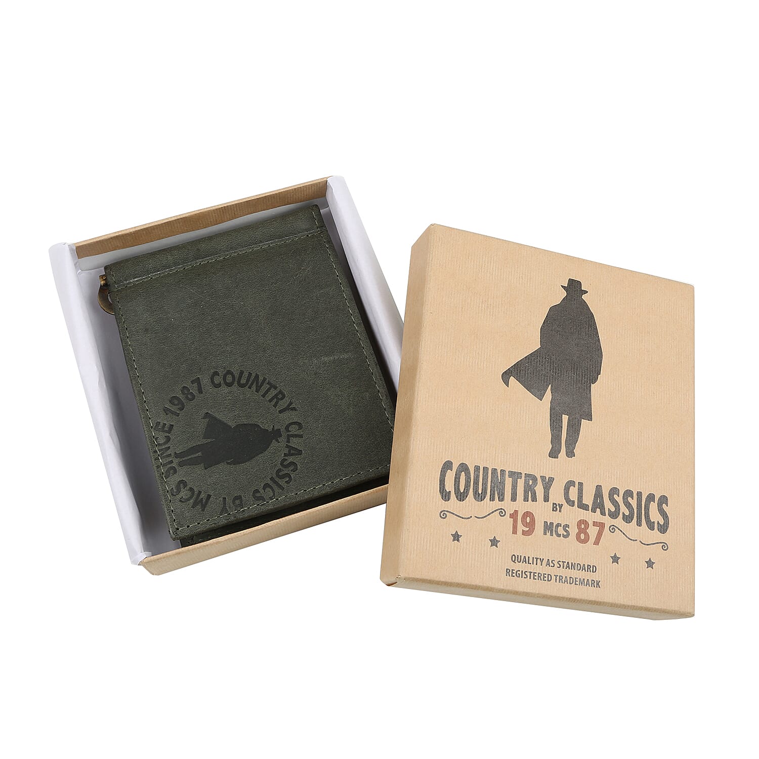 MCS Country Classics 100% Genuine Leather Wallet (8x11cm) - Dark Green