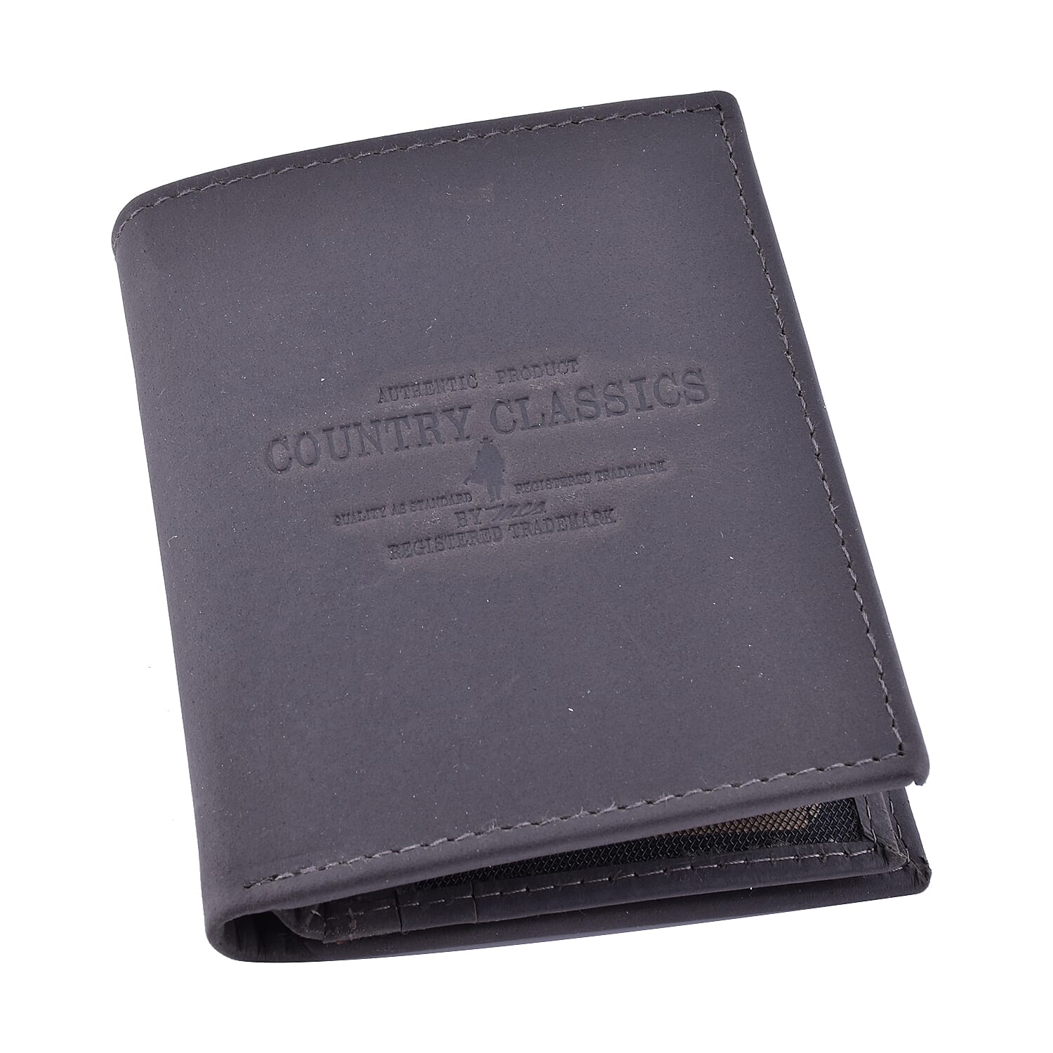 MCS Country Classics 100% Genuine Leather Wallet ( 9x10.5 Cm) - Dark Grey