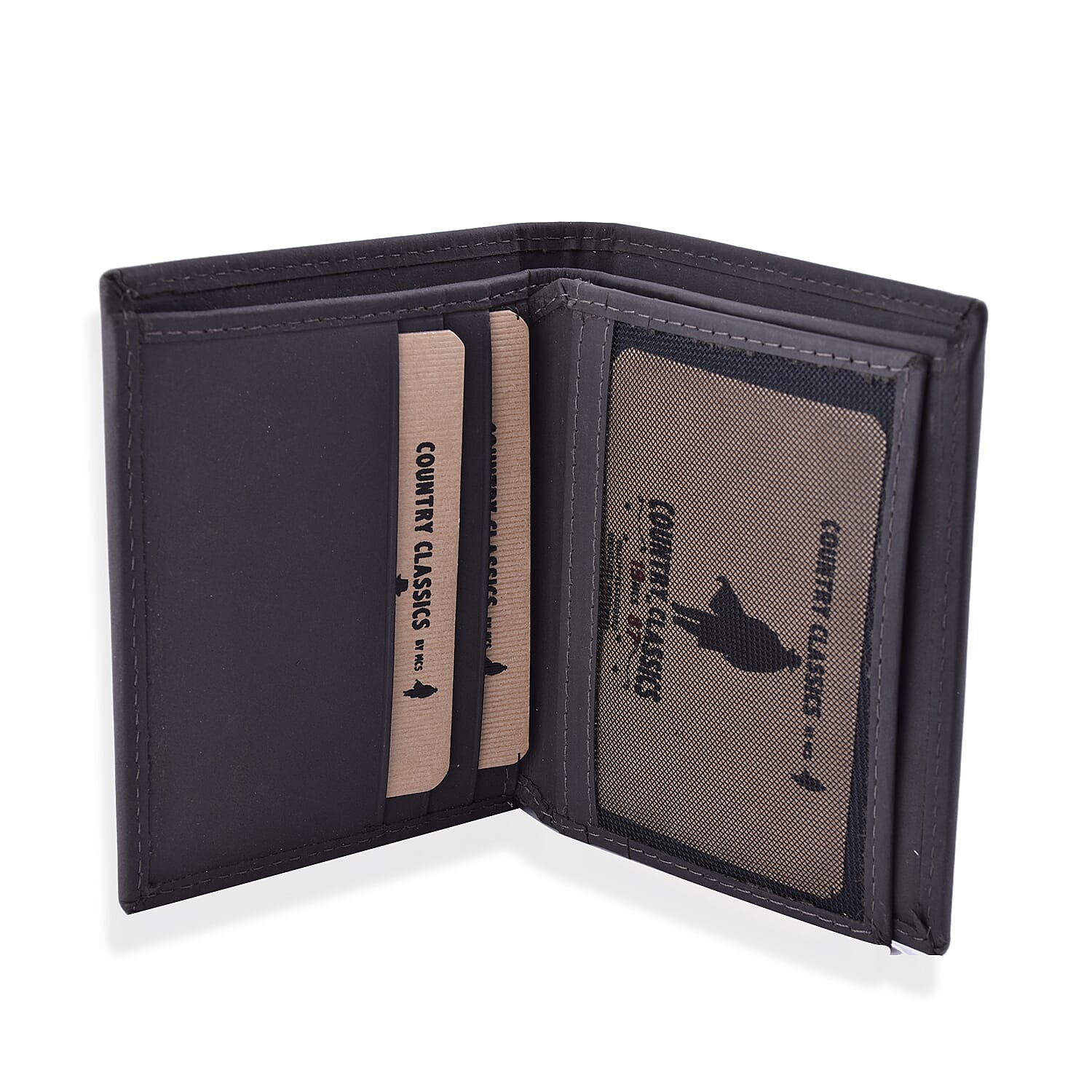 MCS Country Classics 100% Genuine Leather Wallet ( 9x10.5 Cm) - Dark Grey