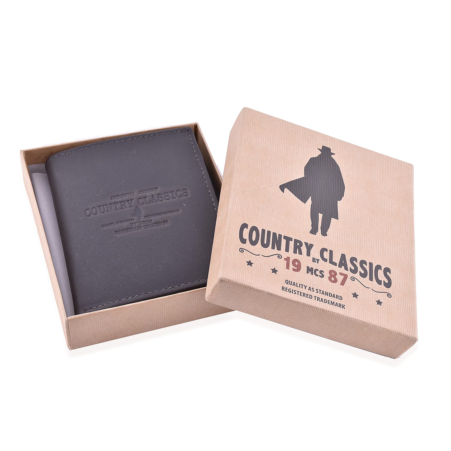 MCS Country Classics 100% Genuine Leather Wallet ( 9x10.5 Cm) - Dark Grey