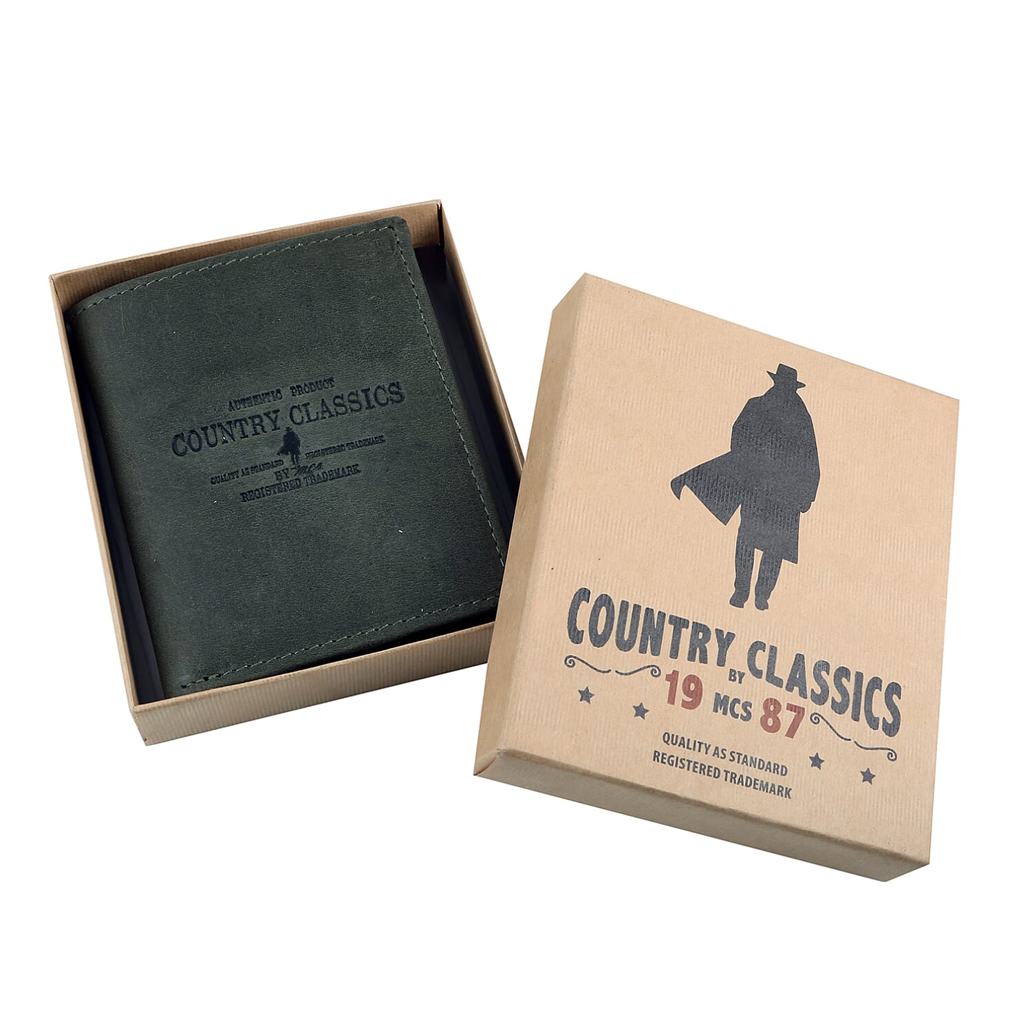 MCS Country Classics 100% Genuine Leather Wallet (9X10.5cm) - Dark Green