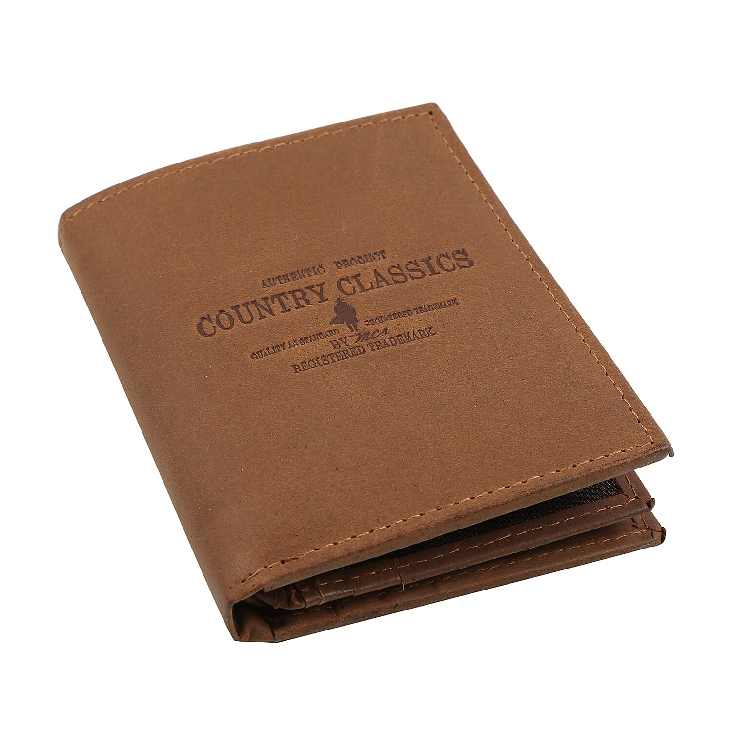 MCS Country Classics 100% Genuine Leather Wallet ( 9x10.5 Cm) - Cognac Colour