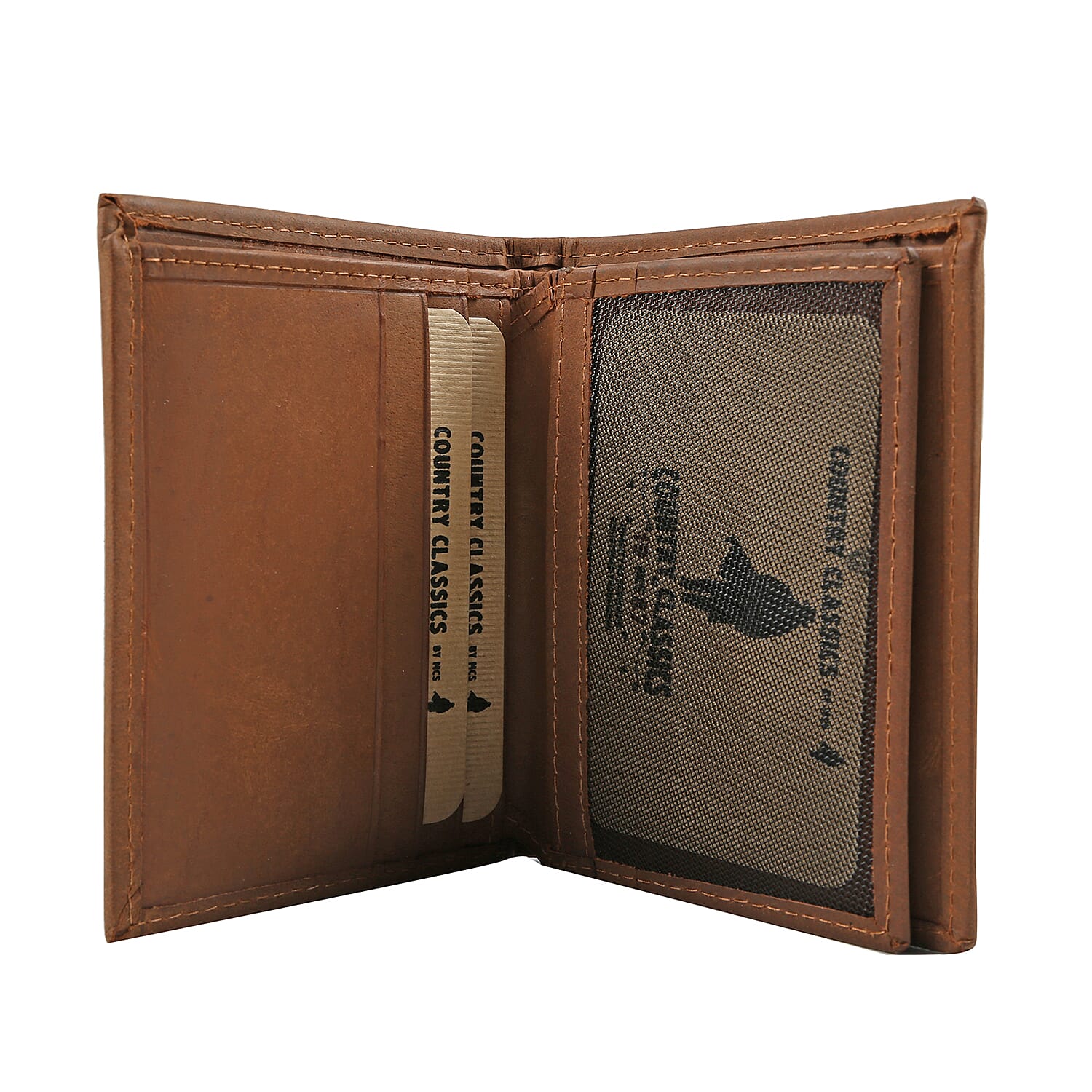 MCS Country Classics 100% Genuine Leather Wallet ( 9x10.5 Cm) - Cognac Colour