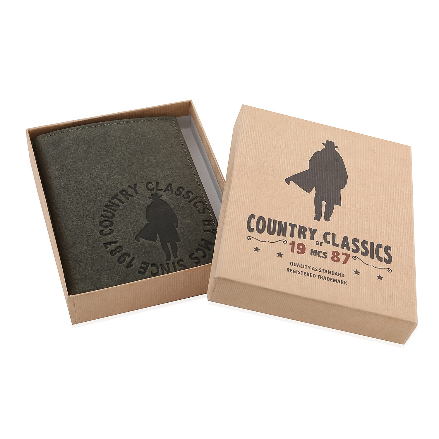 MCS Country Classics 100% Genuine Leather Wallet (Size 9x12 Cm) - Dark Green
