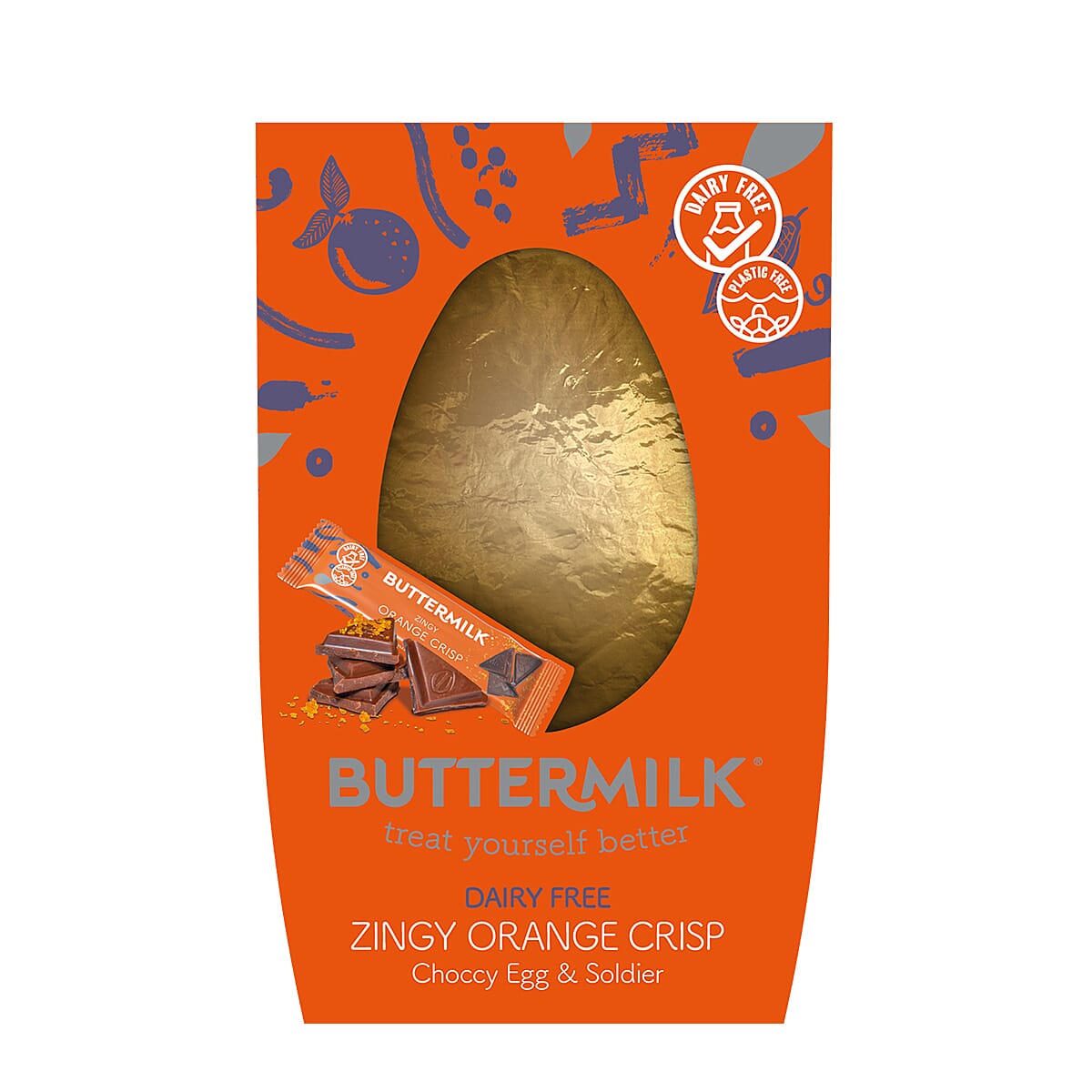 Buttermilk Dairy Free Gluten Free Zingy Orange Crisp Choccy Eggs 1 x165g