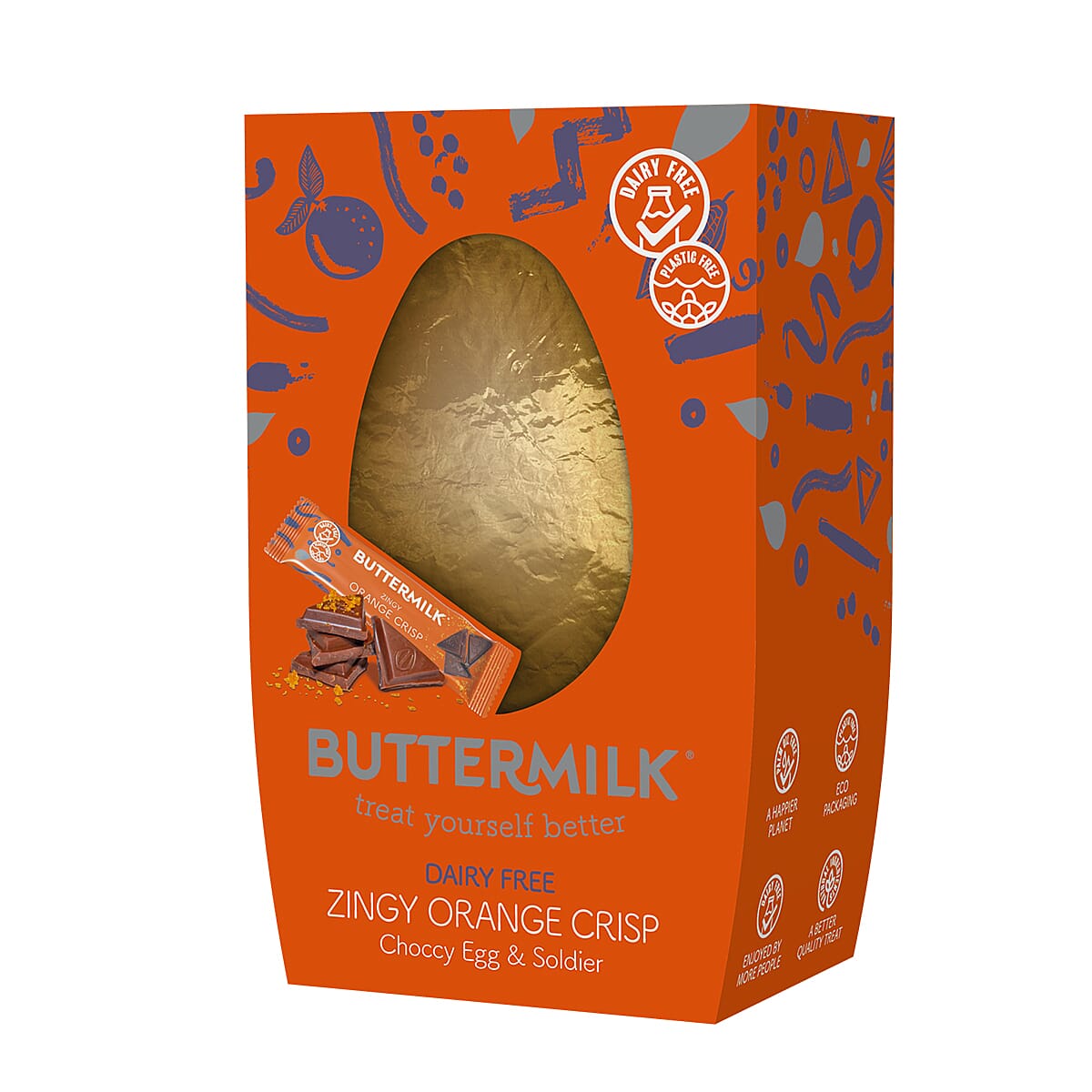 Buttermilk Dairy Free Gluten Free Zingy Orange Crisp Choccy Eggs 1 x165g