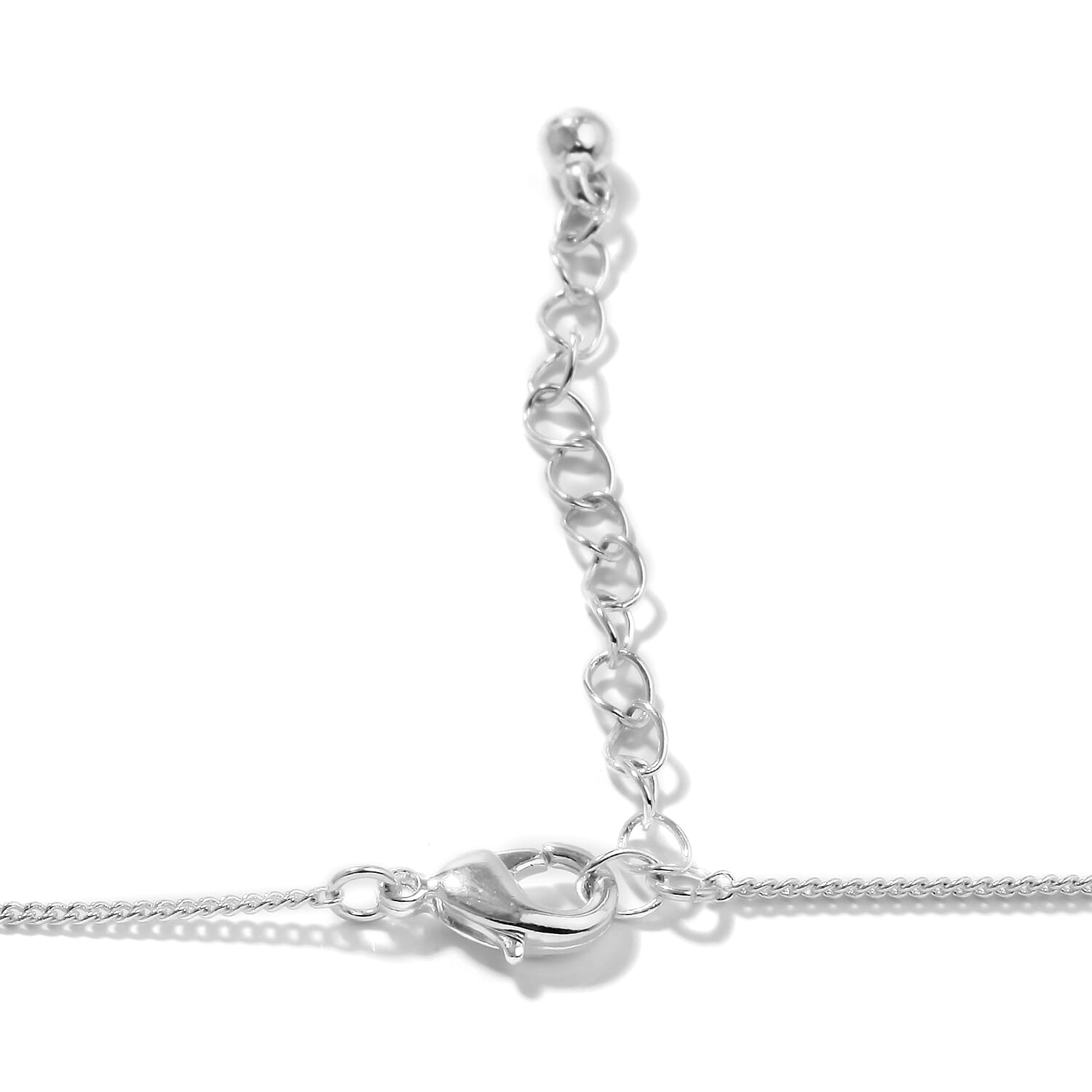 ETERNITY  Heart Necklace (Size 18 with 2 inch Extender) in Silver Tone