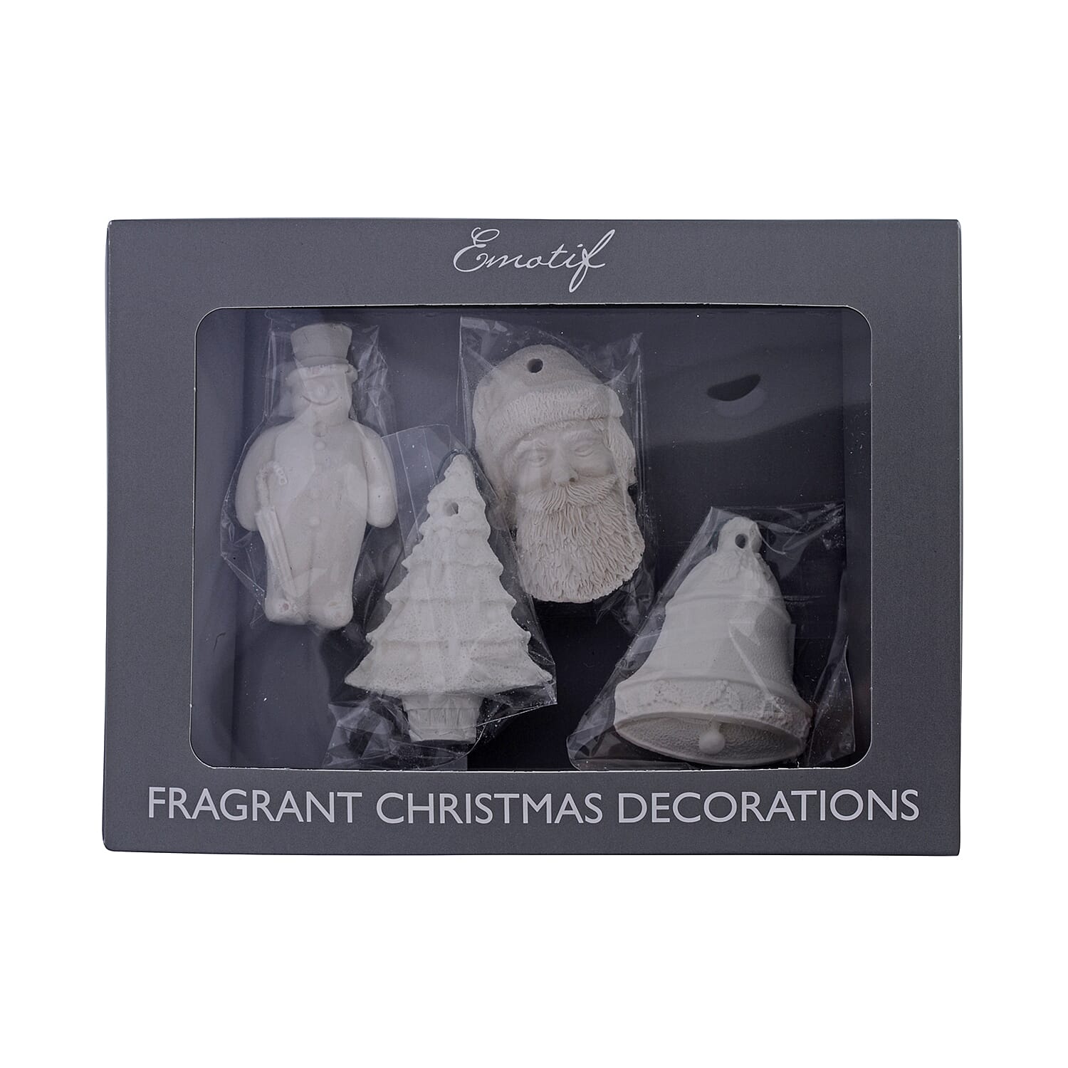 Set of 4  Fragranced Christmas Decorations - White