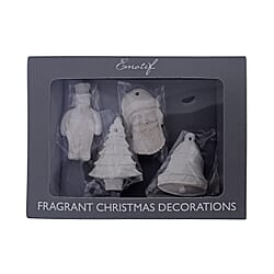 Set of 4 Decorations White
