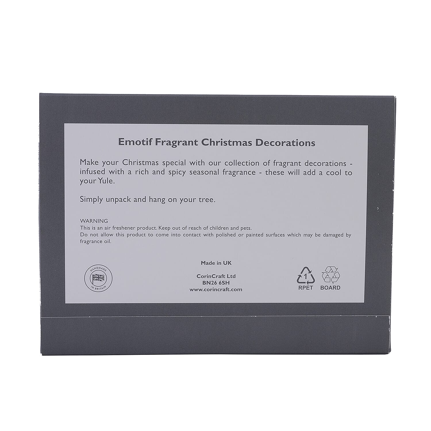 Set of 4  Fragranced Christmas Decorations - White