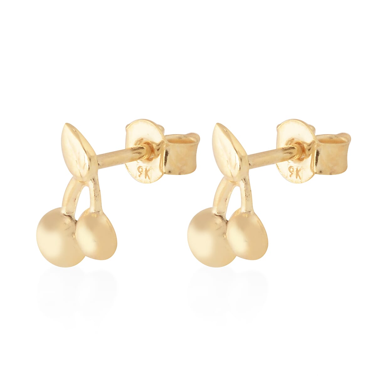 9K Yellow Gold Drop Kids Earrings (with Push Back)