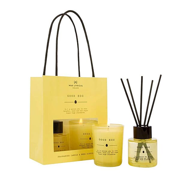 Wax Lyrical England Good Egg Scented Candle and Reed Diffuser Gift Bag