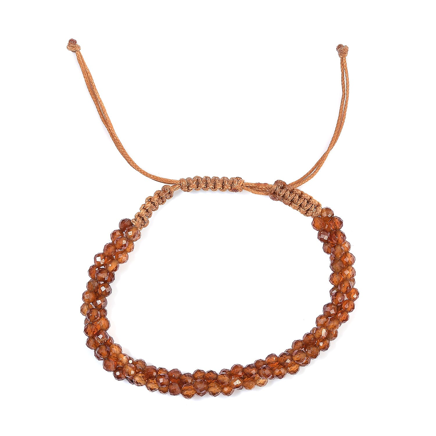 Hessonite Garnet Bead Adjustable Bracelet (Size 6.5-9.5) 30.66 Ct.