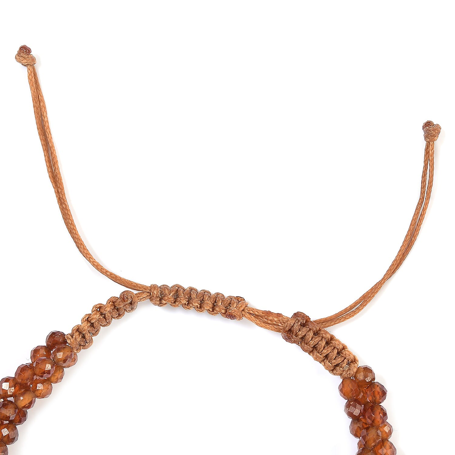 Hessonite Garnet Bead Adjustable Bracelet (Size 6.5-9.5) 30.66 Ct.