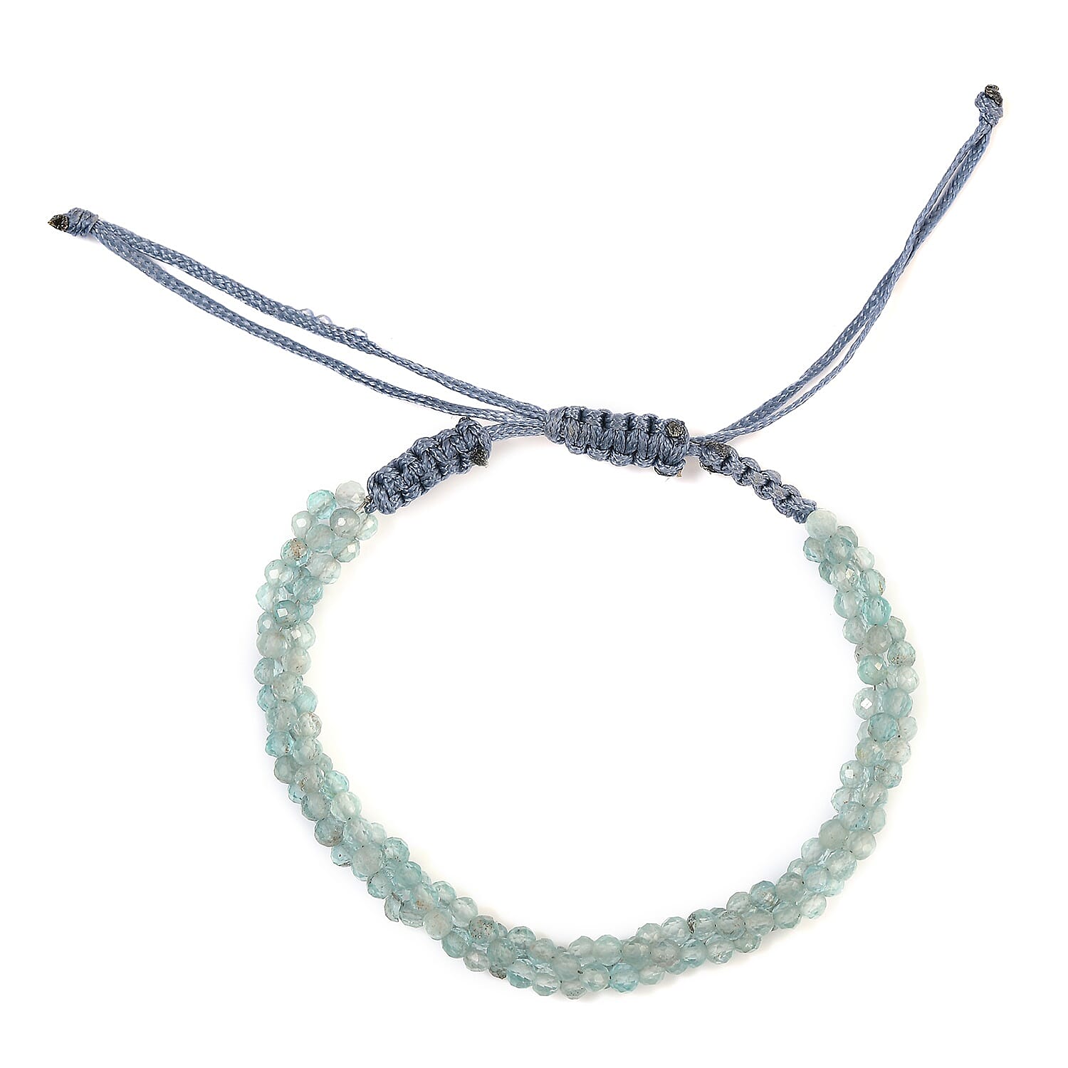 One Time Deal- Apatite Stone Bead Adjustable Bracelet (Size 6.5-9.5) 43.70 Ct.