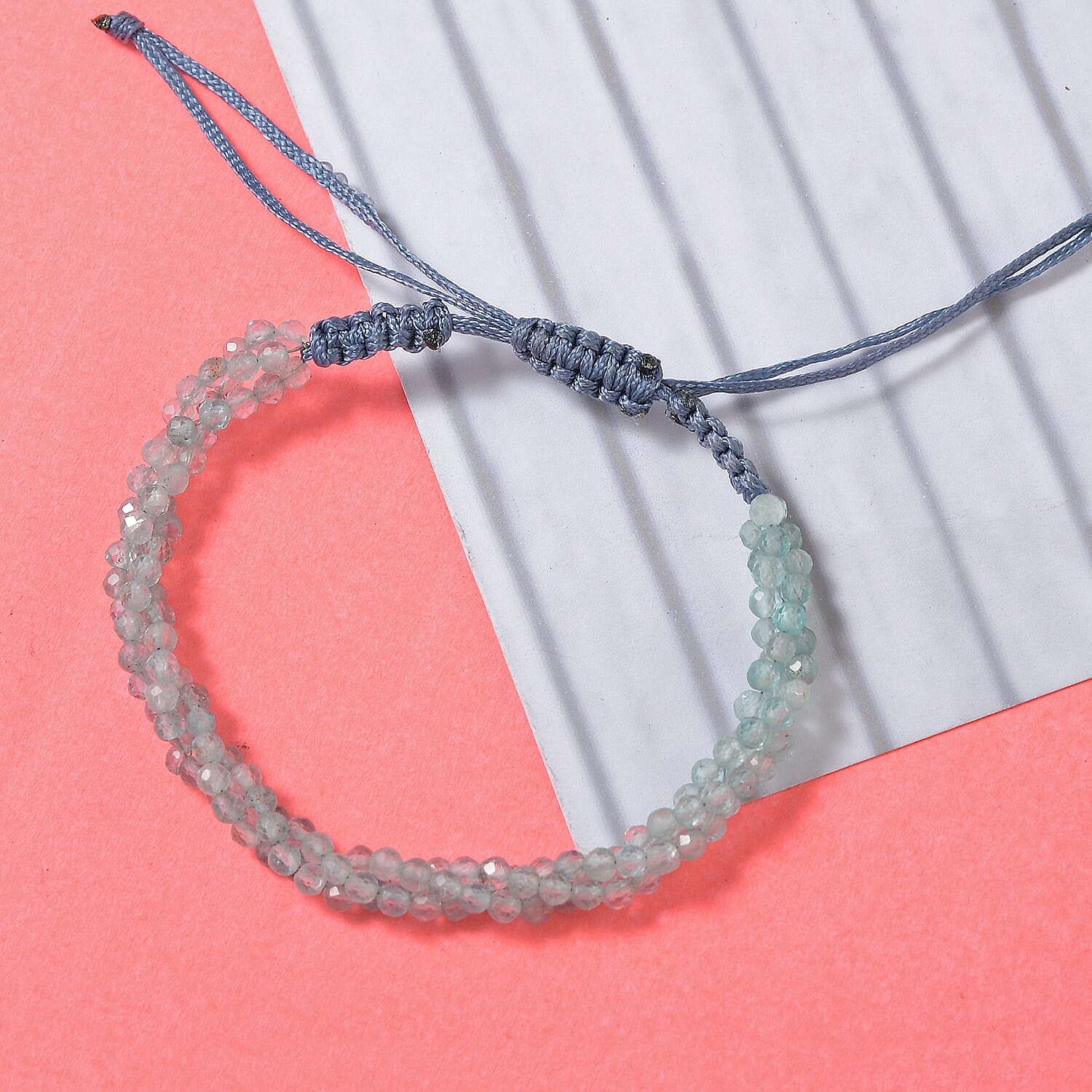 One Time Deal- Apatite Stone Bead Adjustable Bracelet (Size 6.5-9.5) 43.70 Ct.