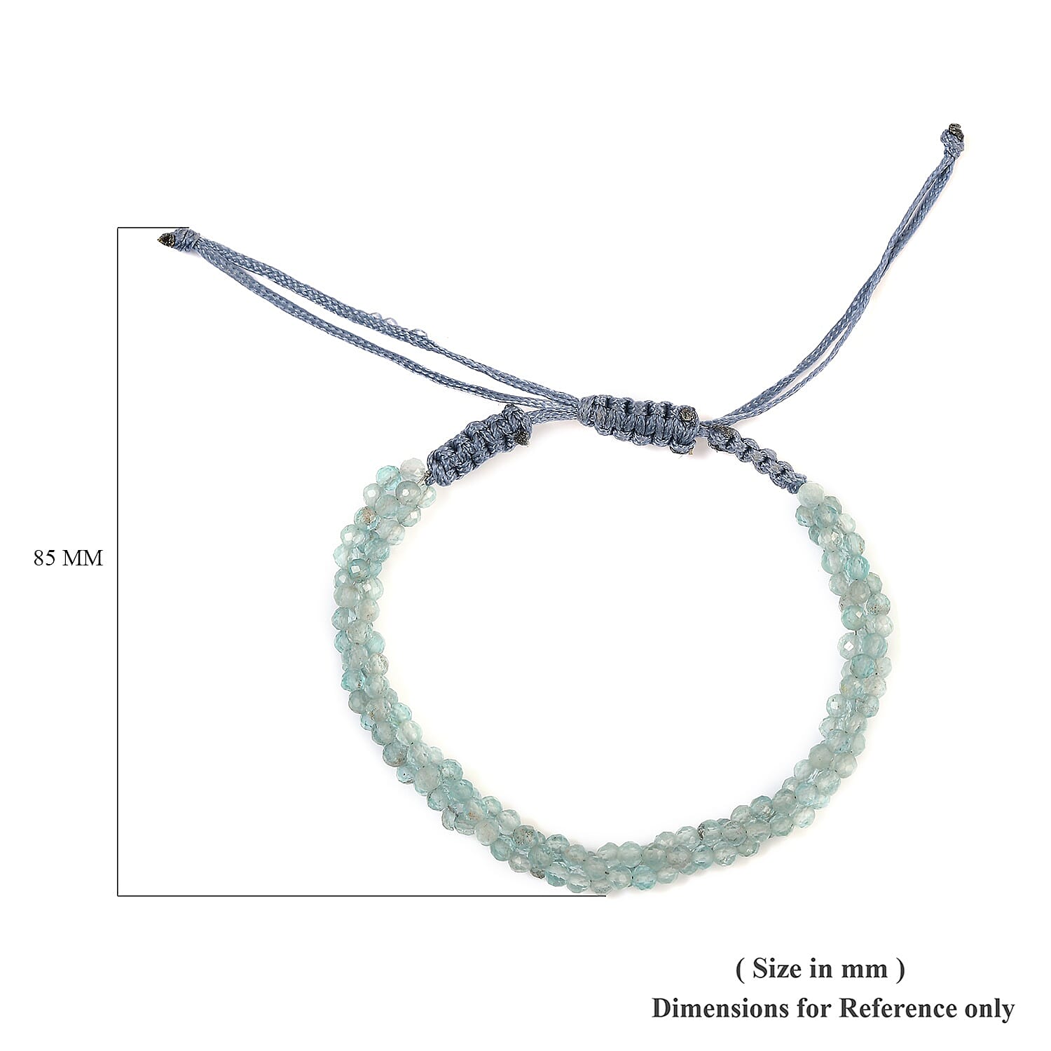 One Time Deal- Apatite Stone Bead Adjustable Bracelet (Size 6.5-9.5) 43.70 Ct.