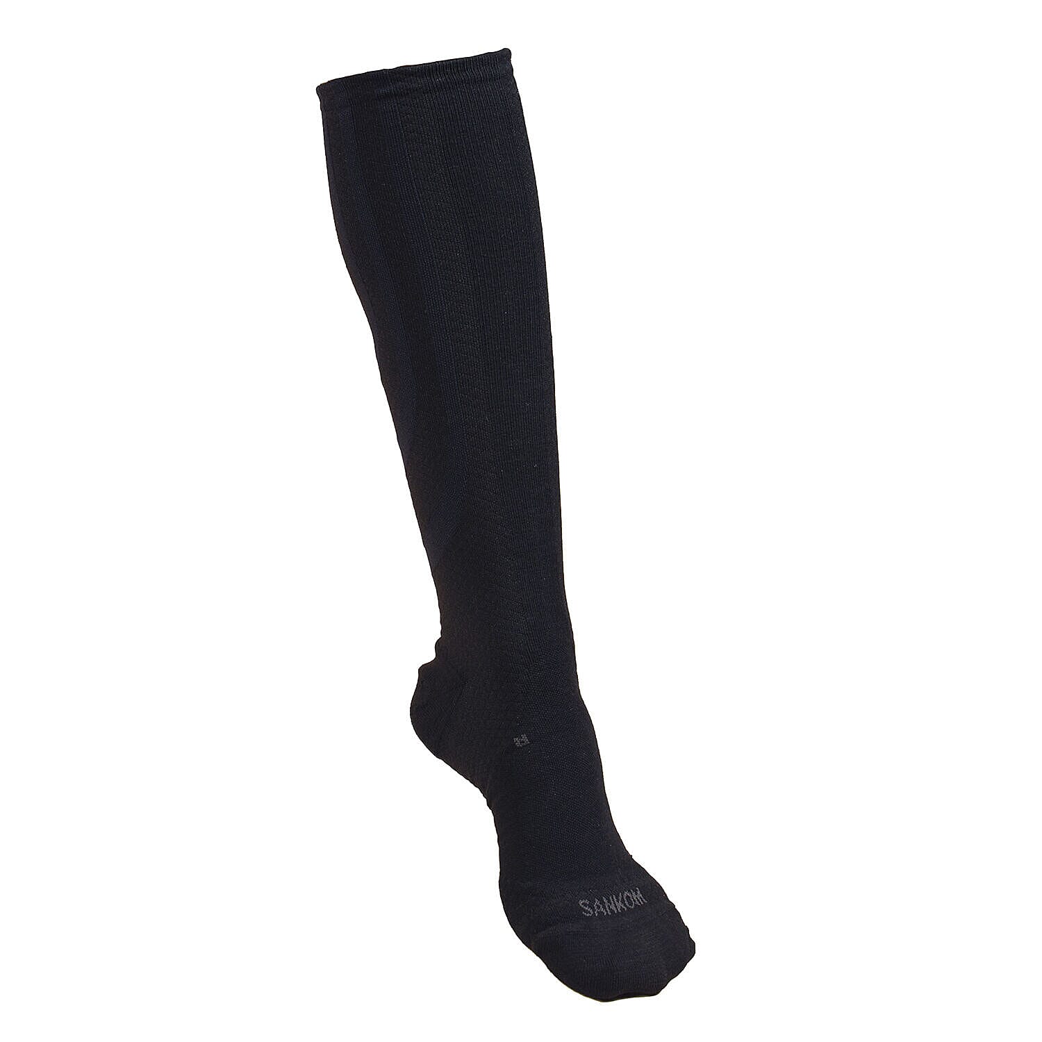 SANKOM SWITZERLAND Patent Socks - Black (Size REGULAR III- 9-12 UK)