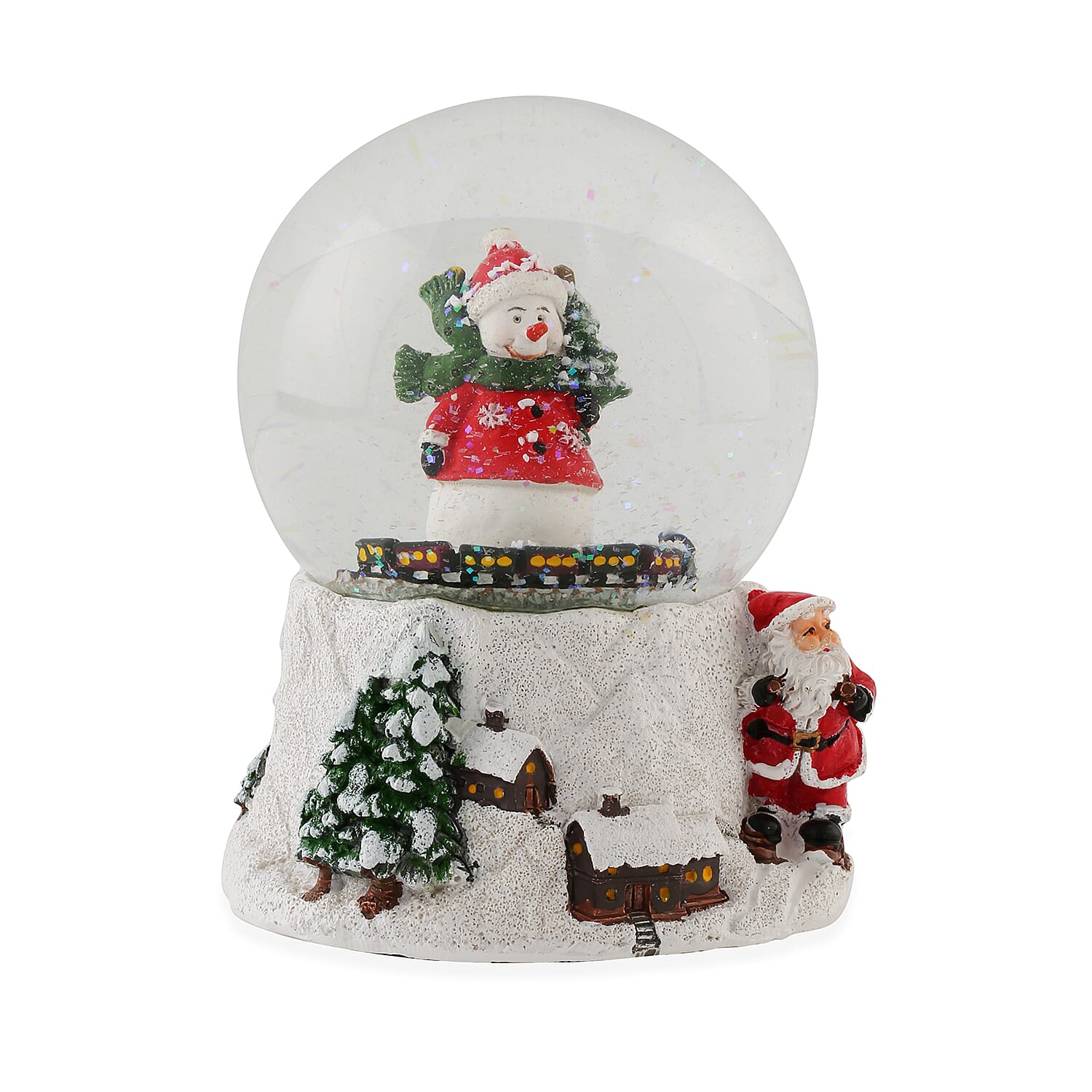 Wind up Musical Snowman Snowglobe (Size: 11.2x10.5x15cm)