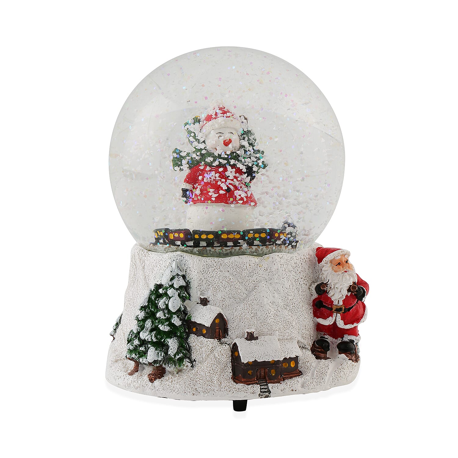Wind up Musical Snowman Snowglobe (Size: 11.2x10.5x15cm)