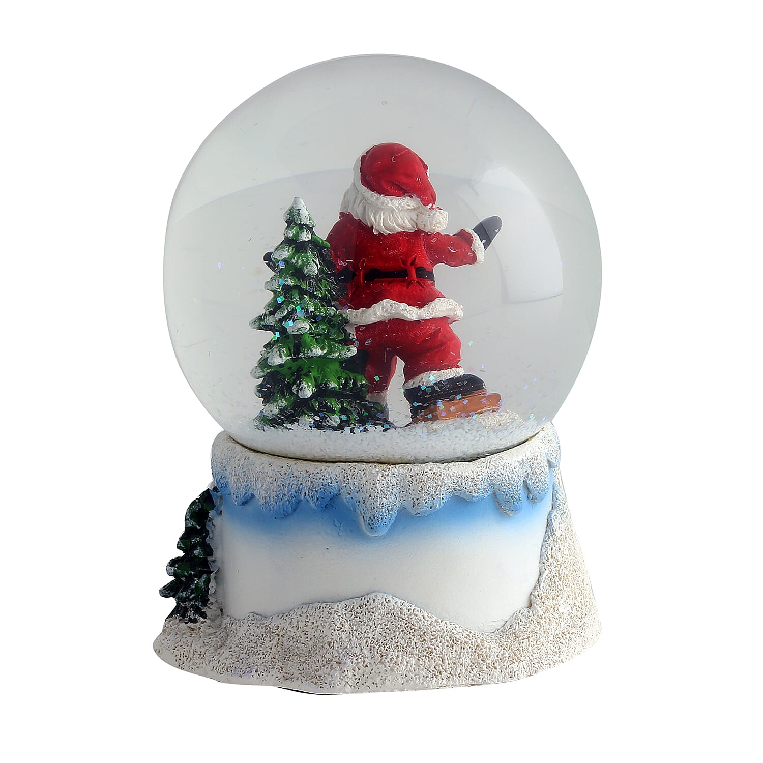 Wind Up Musical Santa Snowglobe (Size-10.5x10.5x14.5cm)