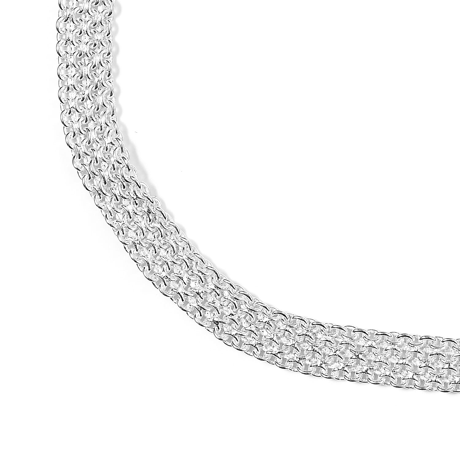 Sterling Silver Necklace (Size 22 with Extender), Sliver Wt. 24.50 Gms