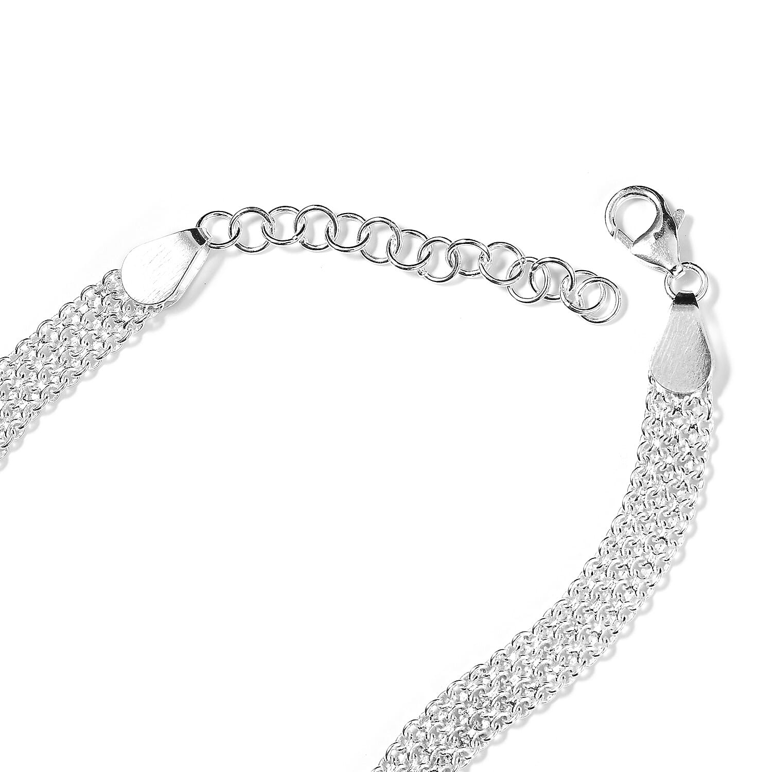 Sterling Silver Necklace (Size 22 with Extender), Sliver Wt. 24.50 Gms