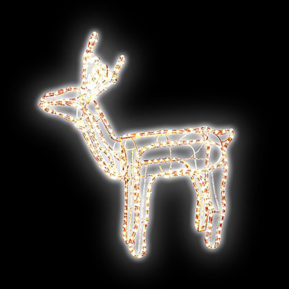9m Moving Standing Reindeer Rope Light - Warm White
