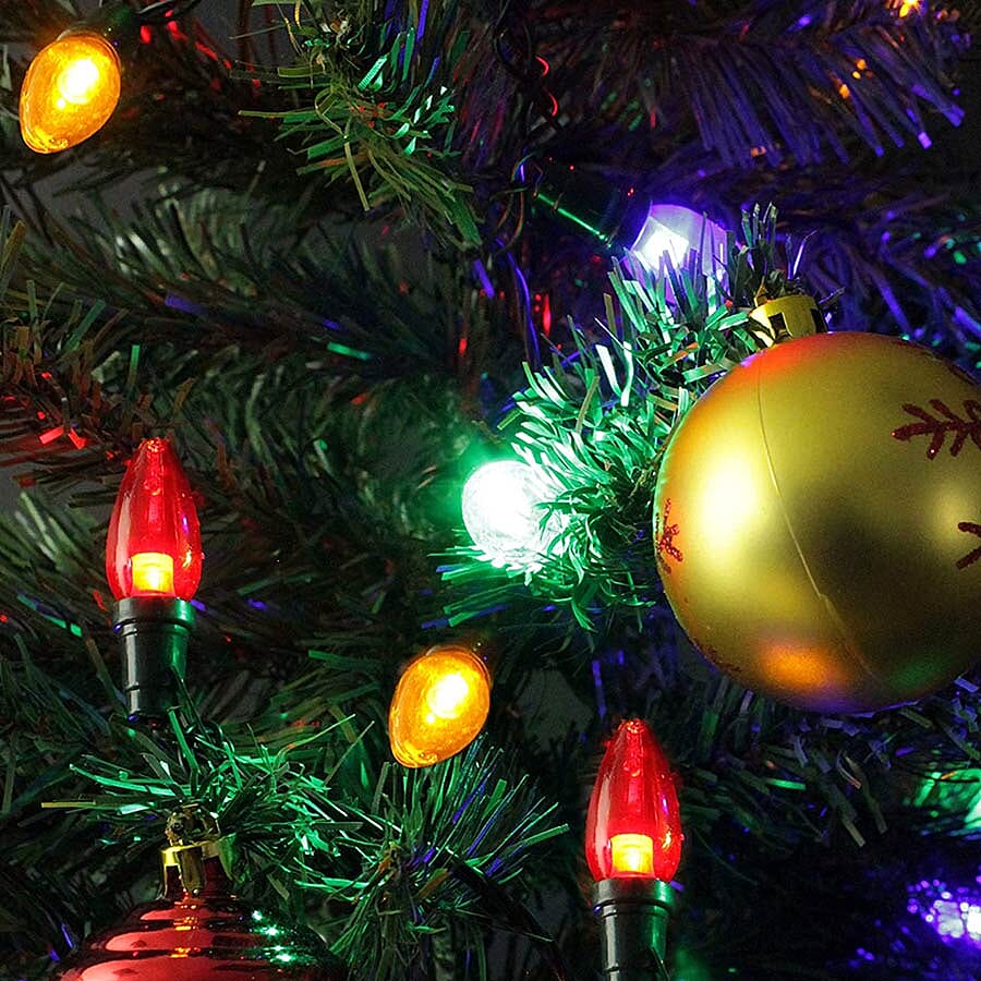 25 LED Outdoor Battery Operated Candle Timer Chaser - Multi Colour (3C Battery not Included)