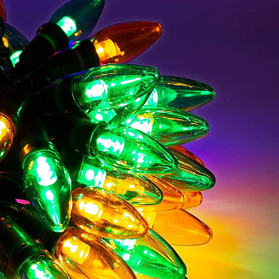 25 LED Outdoor Battery Operated Candle Timer Chaser - Multi Colour (3C Battery not Included)