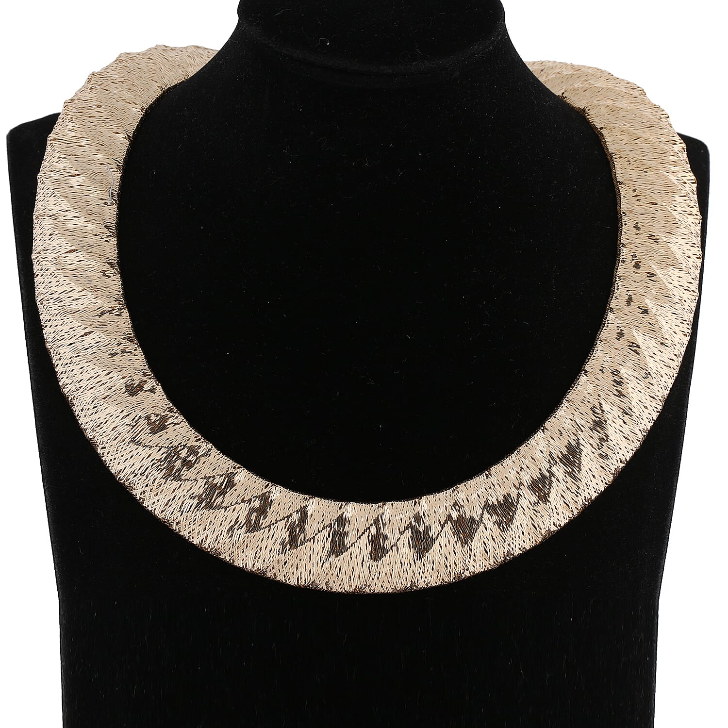 Vicenza Collection 9K Yellow Gold Domed and Slash Omega Necklace (Size 18 with 2 inch extender), Gold wt. 21.08 Gms