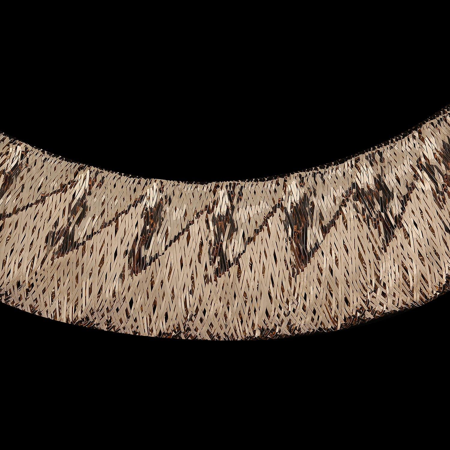 Vicenza Collection 9K Yellow Gold Domed and Slash Omega Necklace (Size 18 with 2 inch extender), Gold wt. 21.08 Gms