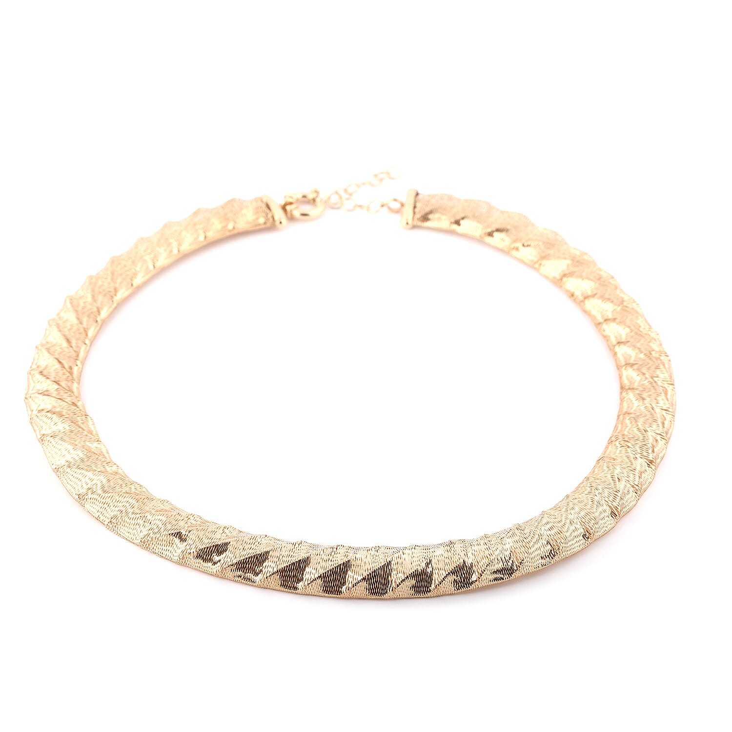 Made in Italy- 9K Yellow Gold Slash Necklace (Size 18 with 2 inch Extender) Gold wt 10.30 Gms