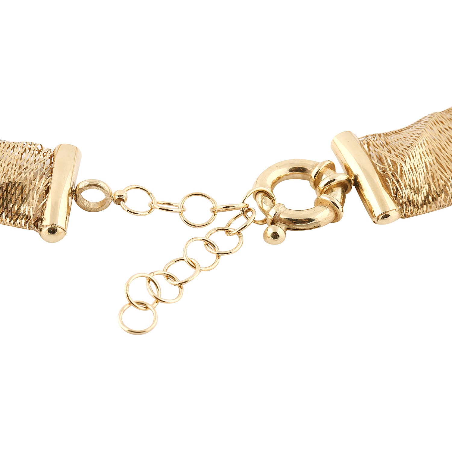 Made in Italy- 9K Yellow Gold Slash Necklace (Size 18 with 2 inch Extender) Gold wt 10.30 Gms