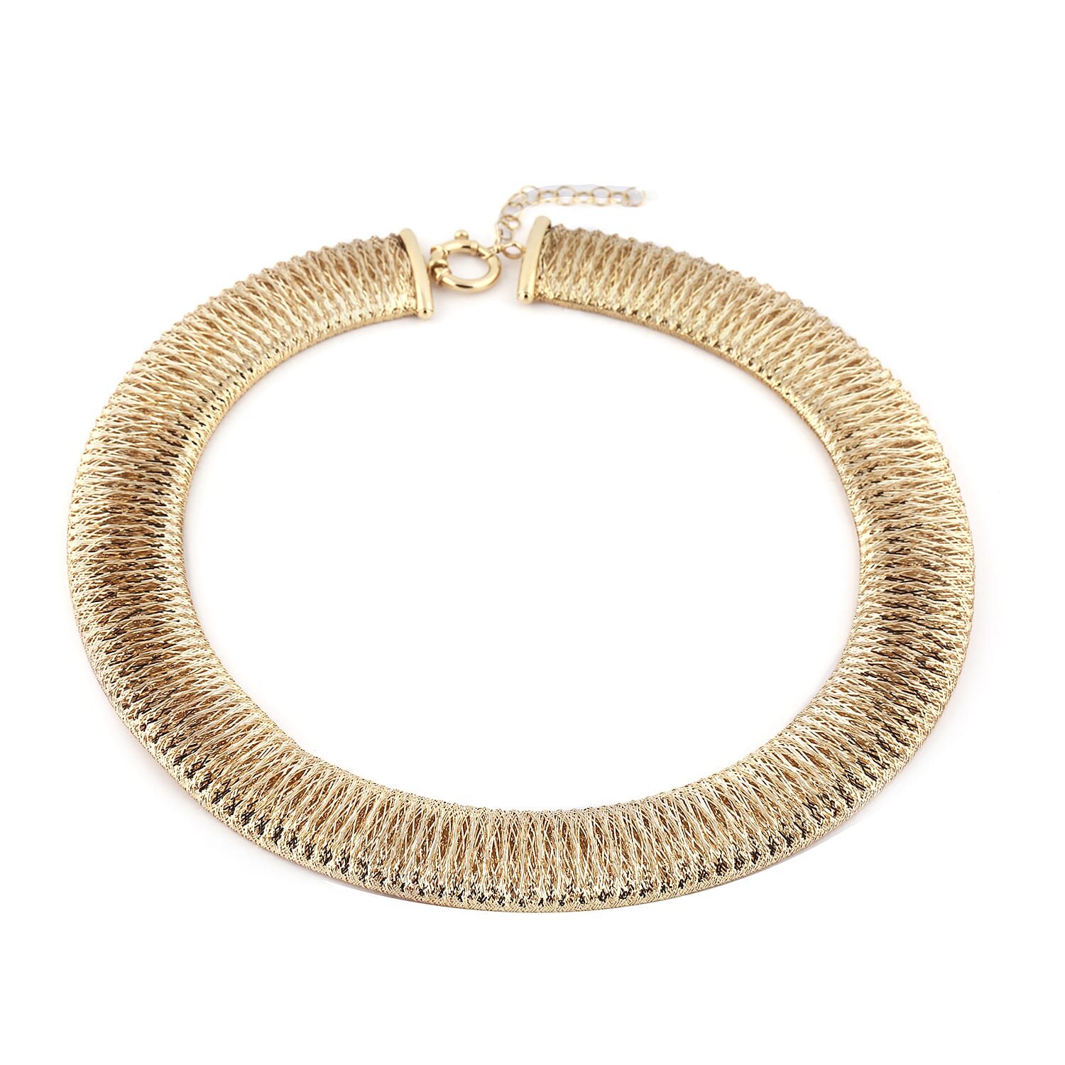 Made in Italy 9K Yellow Gold Domed Omega Necklace (Size 18 with 2 inch extender) Gold wt. 22.24 Gms