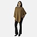 Kris Ana Contrast Taupe and Beige Poncho (60x75cm)