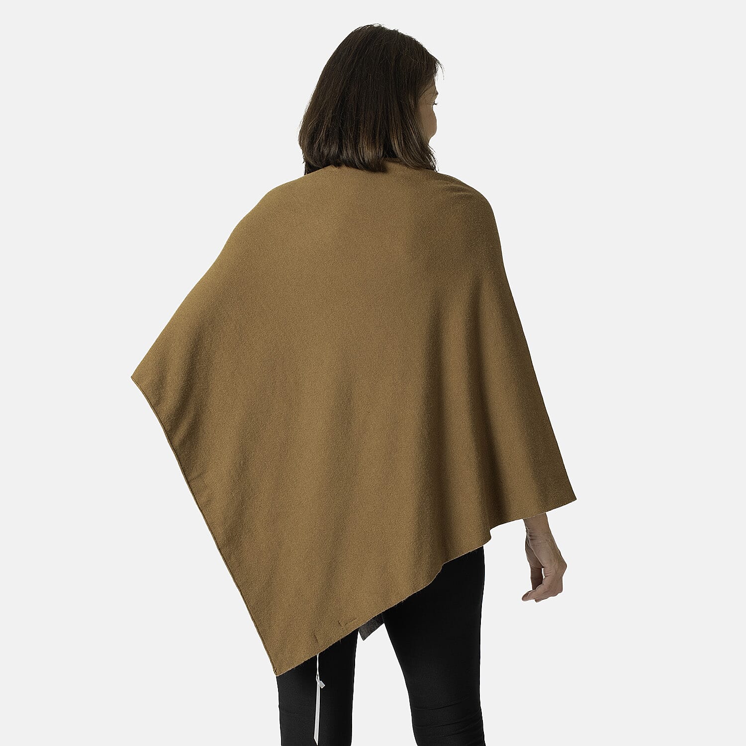 Kris Ana Contrast Black and Grey Poncho (60x75cm)