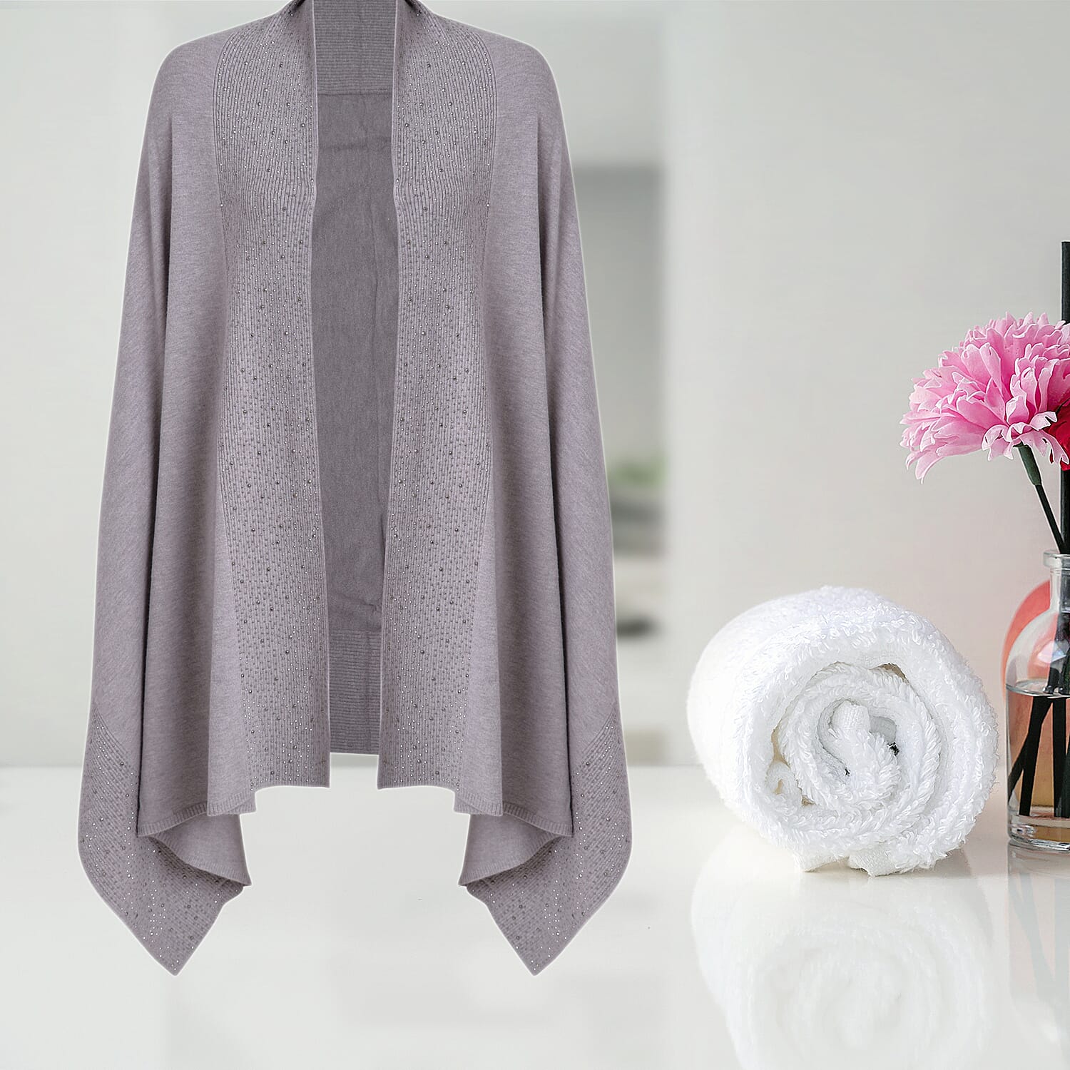 Kris Ana Scattered Shawl One Size (8-16, 170x75cm) - Grey